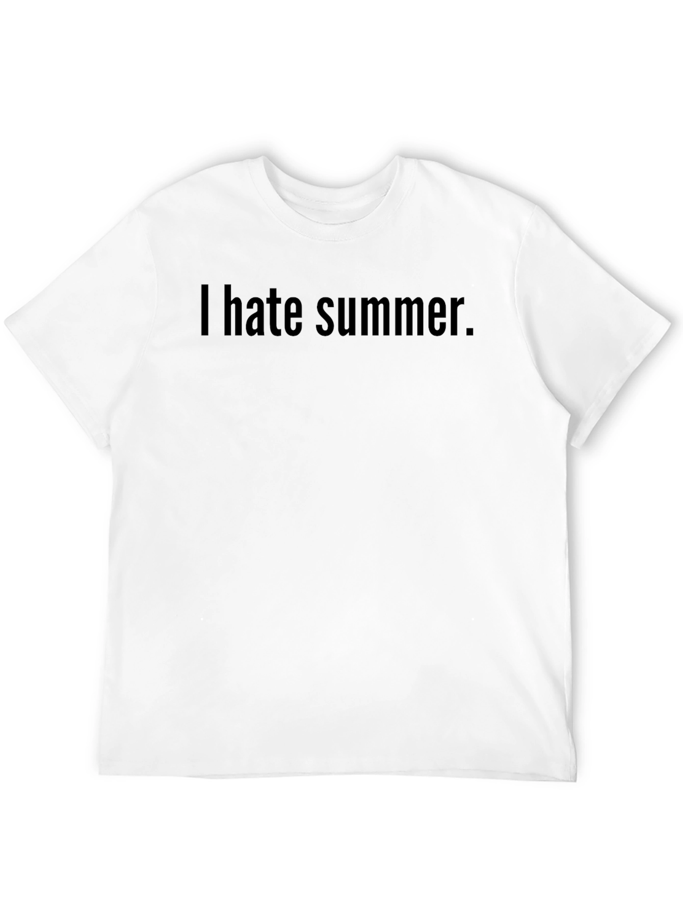 Black I Hate Summer Black T-Shirt view 12