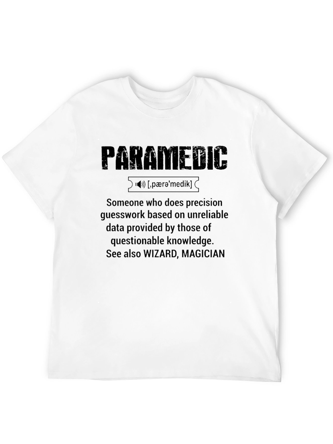 Black Paramedic Definition Graphic T-Shirt view 12