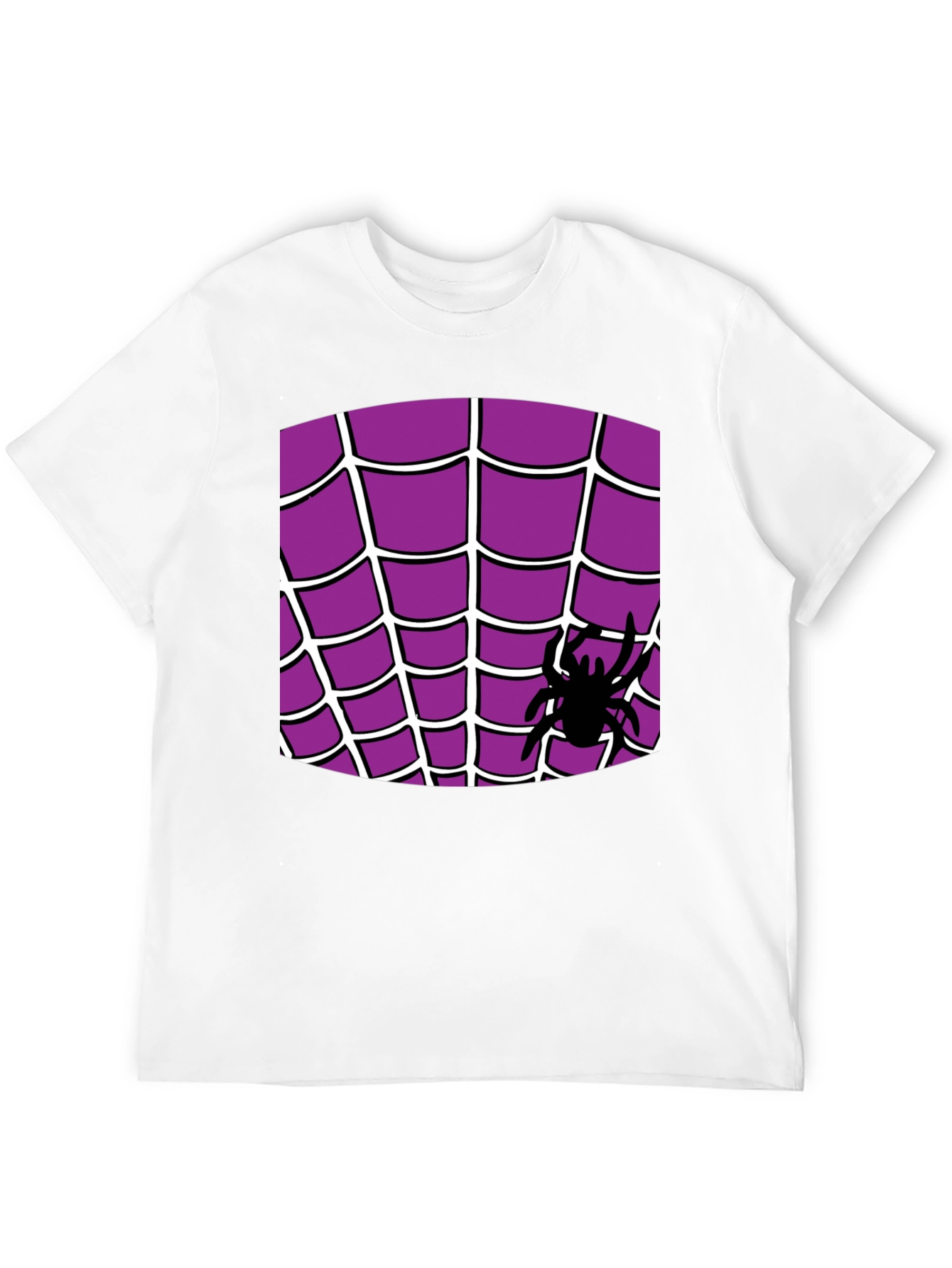 Black Spider Web T-Shirt - Halloween Costume view 12