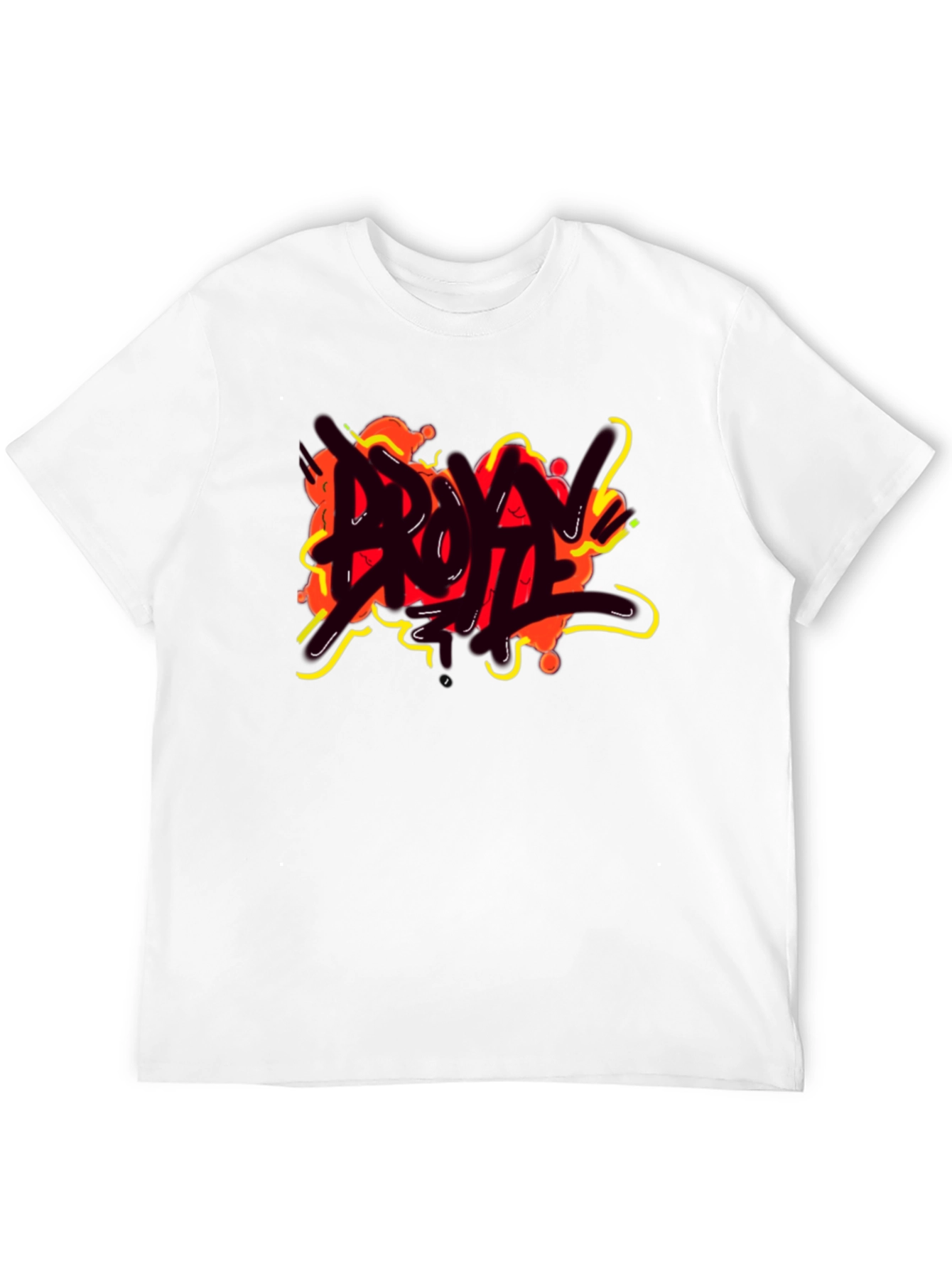 Black Edgy Graphic Tee - Bold Artistic Streetwear T-Shirt view 12