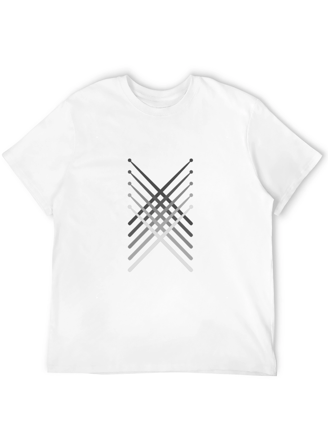 Black Drumsticks Graphic Black T-Shirt view 12