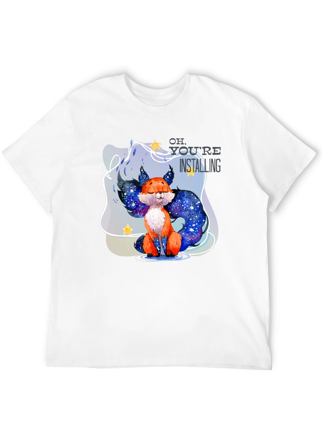 Black Galaxy Fox T-Shirt view 12