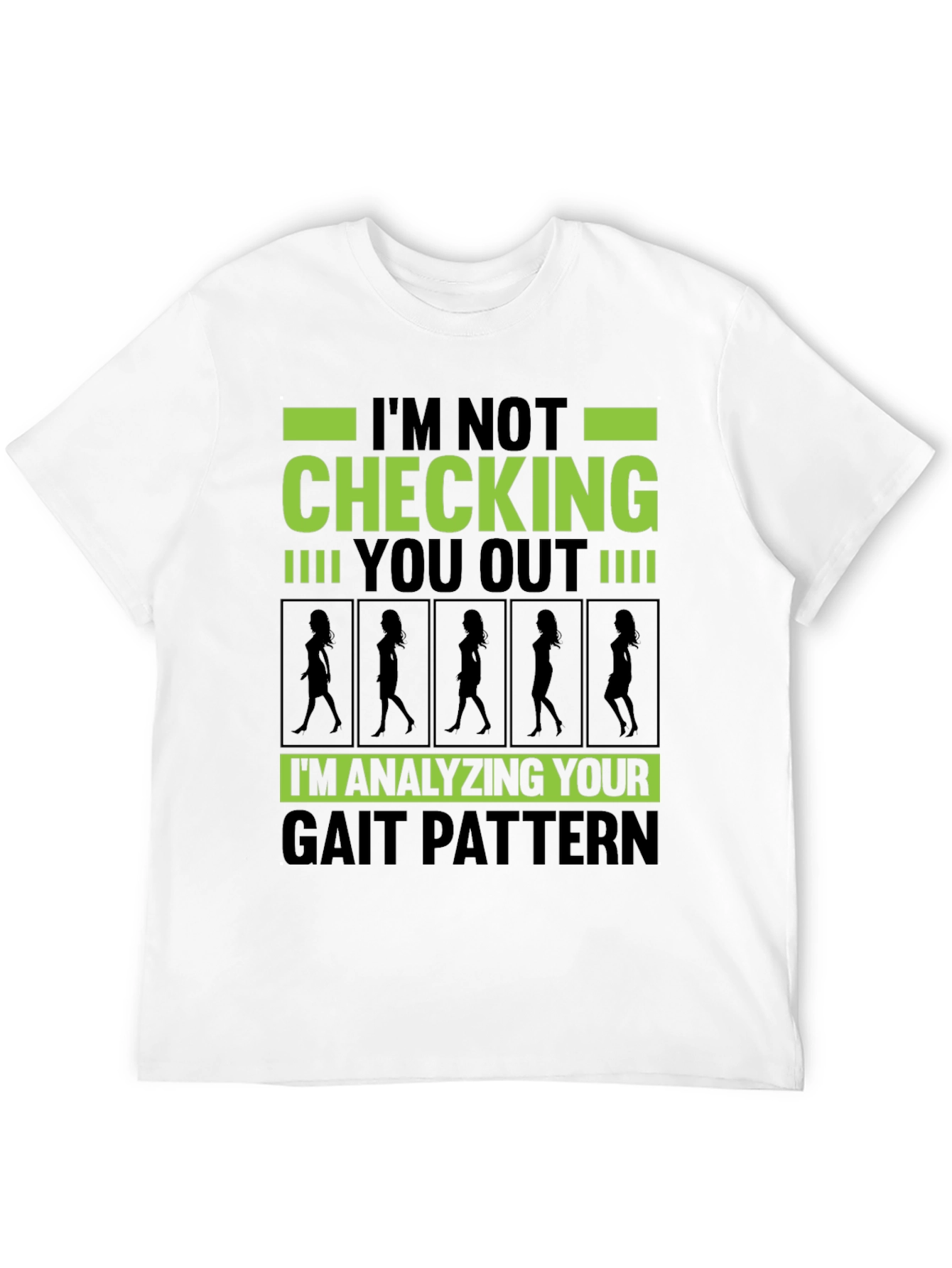 Black Funny Gait Pattern Analysis T-Shirt view 12
