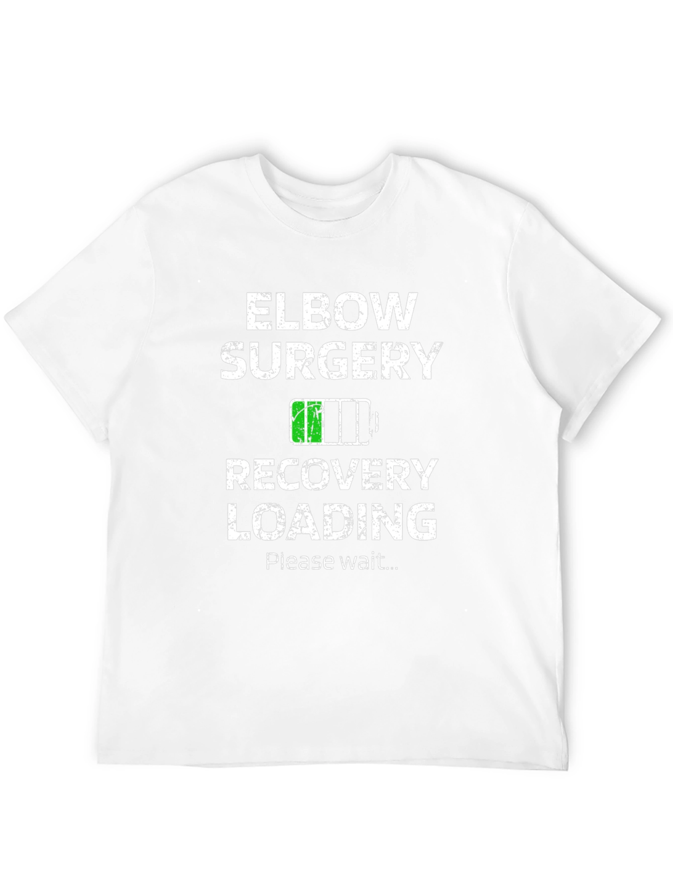 Black Elbow Surgery Recovery Loading Funny T-Shirt view 12