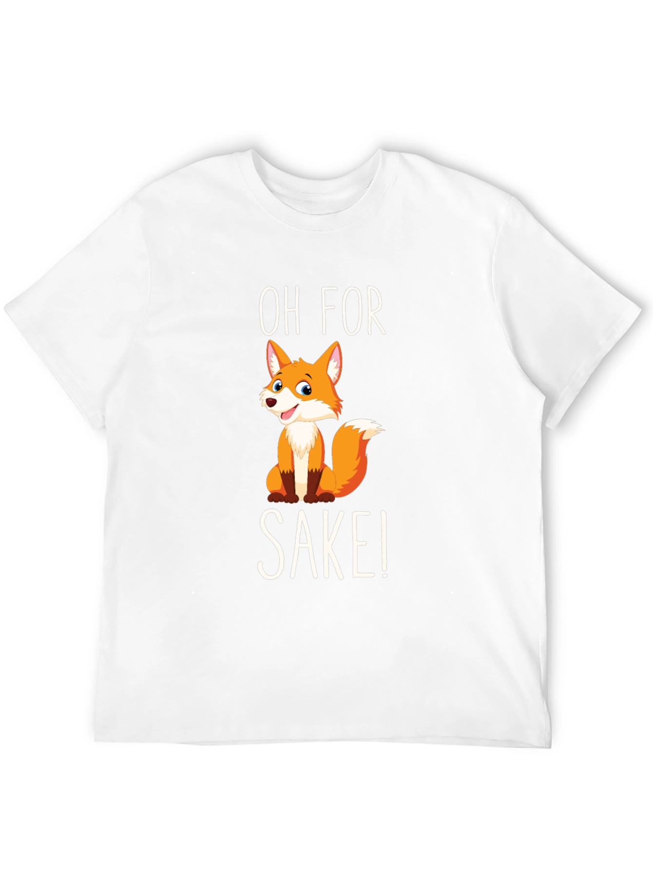 Black Funny Fox Graphic T-Shirt - Oh For Fox Sake! view 12