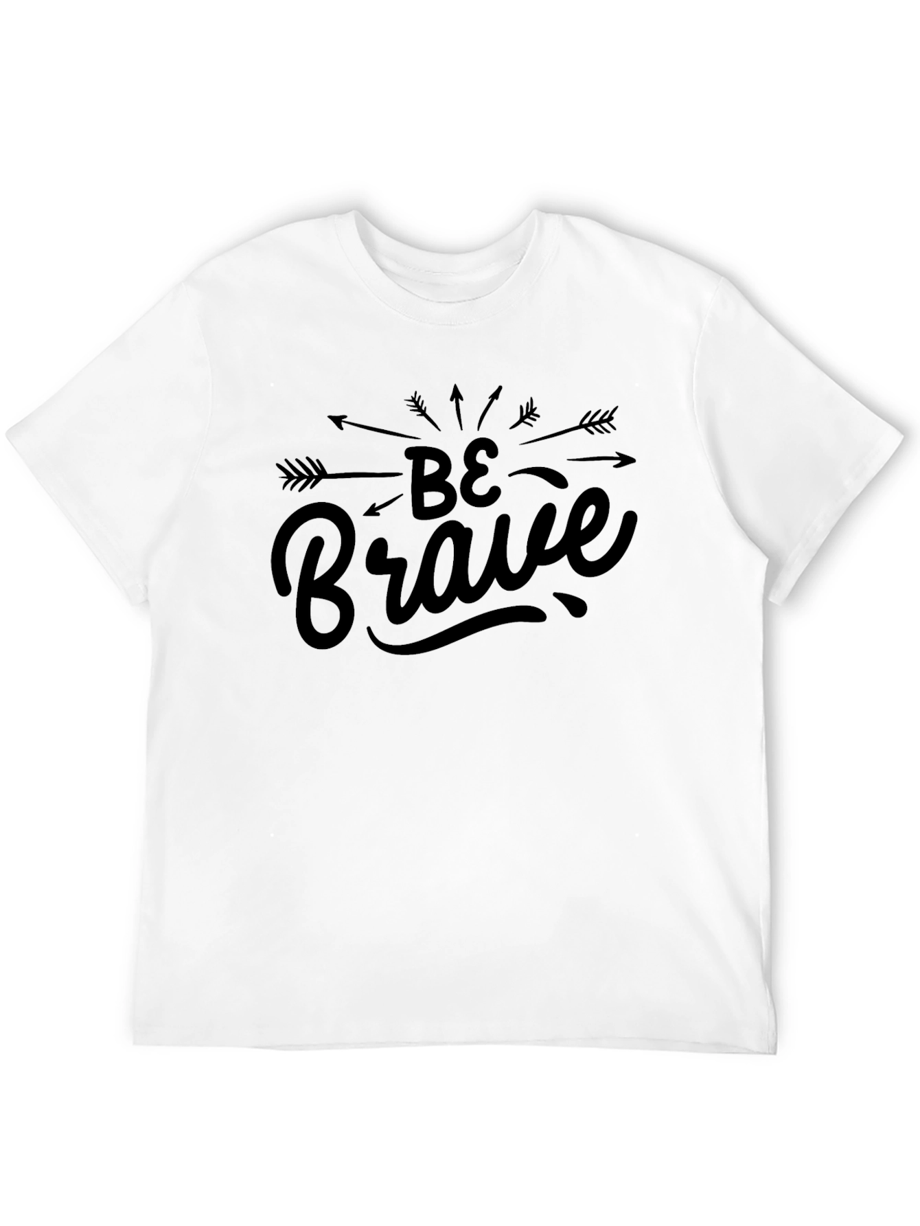 Black Be Brave Arrow Graphic Tee - Men's Black T-Shirt view 12
