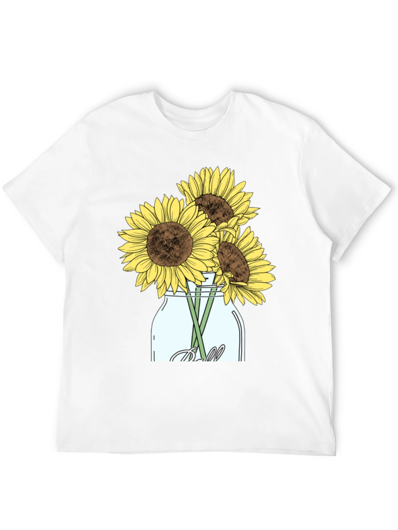 Black Sunflower Mason Jar Graphic Tee - Black view 12