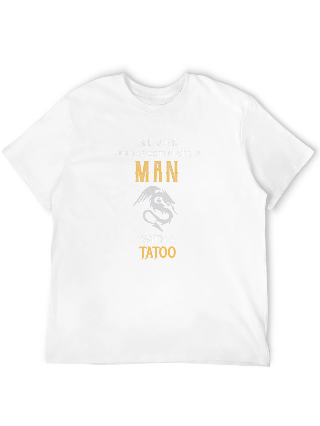 Men's Graphic T-Shirt - Dragon Tattoo Design - 12
