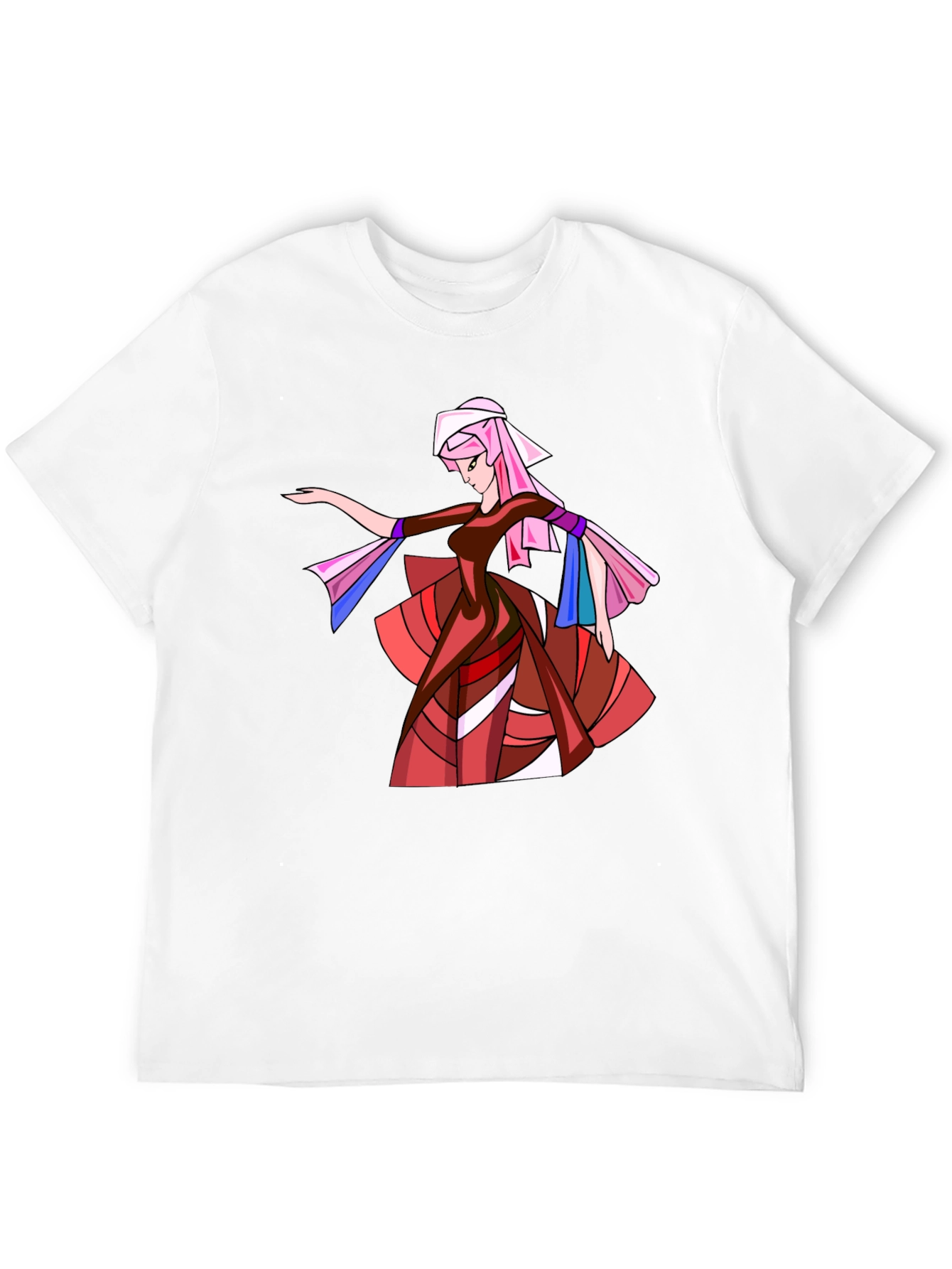 Black Geometric Woman Graphic Black T-Shirt view 12