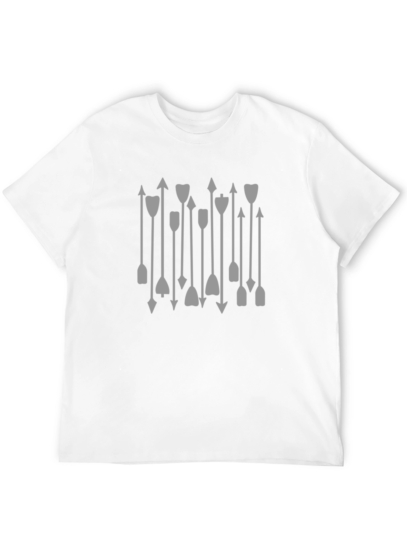 Trendy Arrow Pattern Black T-Shirt - 12