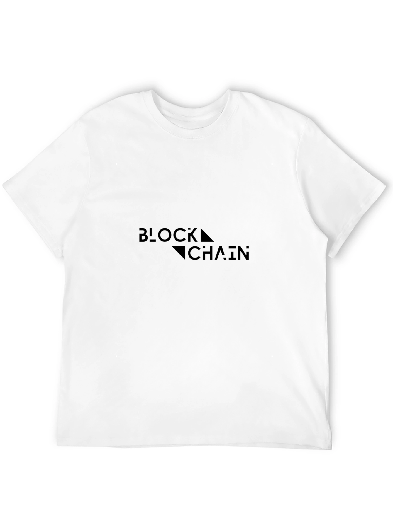 Black Blockchain Graphic Tee - Modern Black T-Shirt view 12