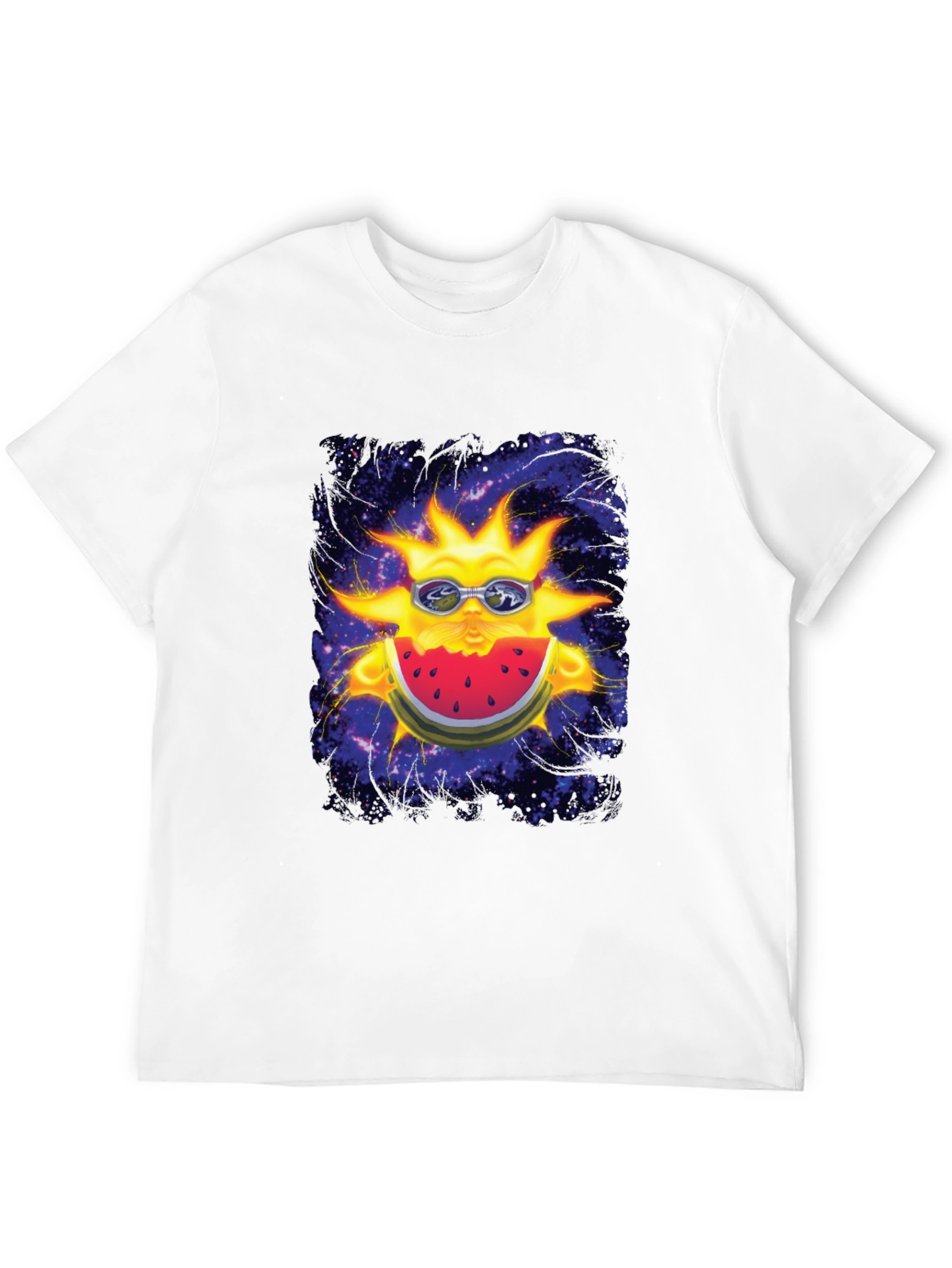 Black Cosmic Sun Watermelon Graphic Tee view 12