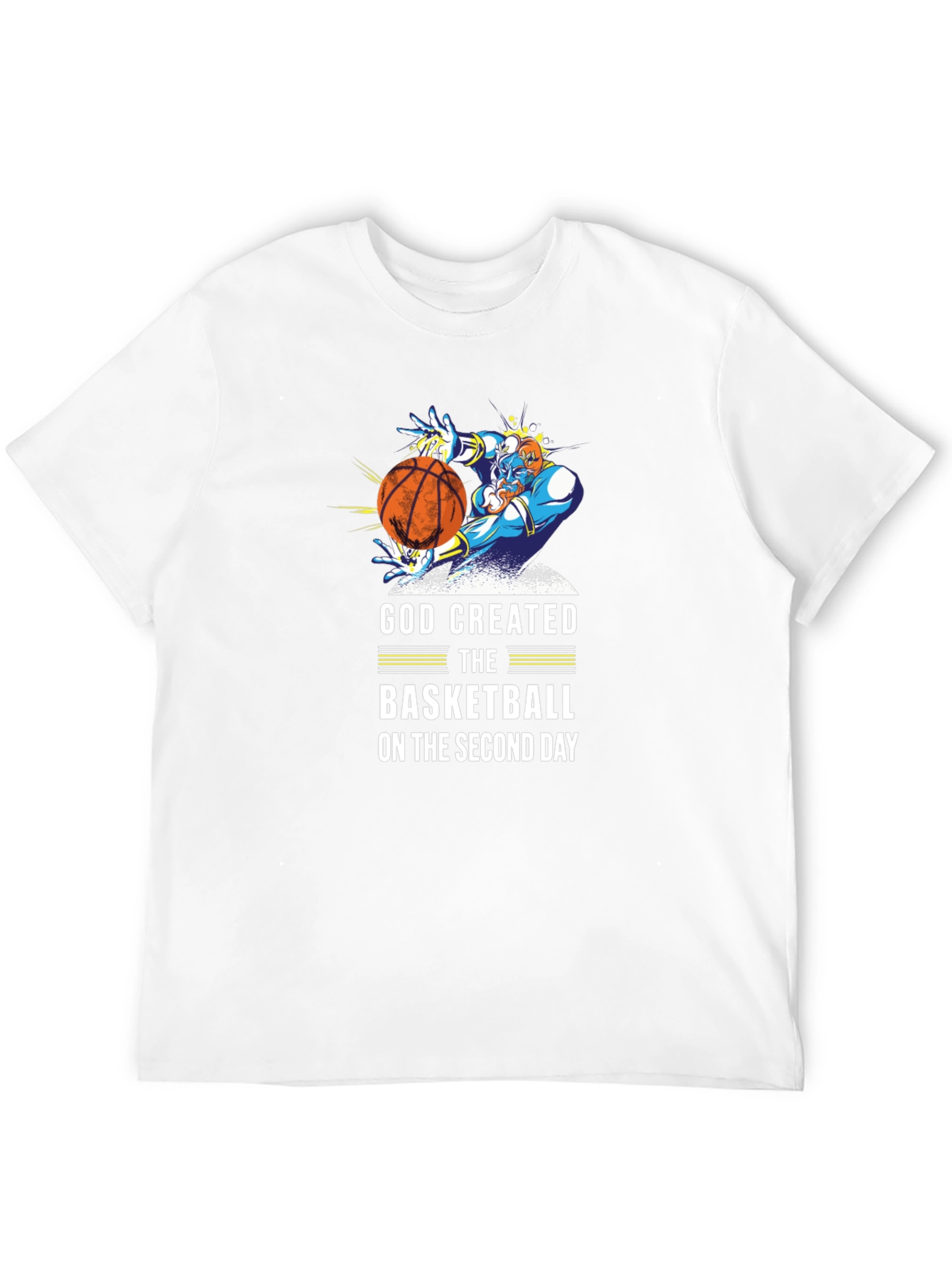 Black God Created Basketball T-Shirt view 12