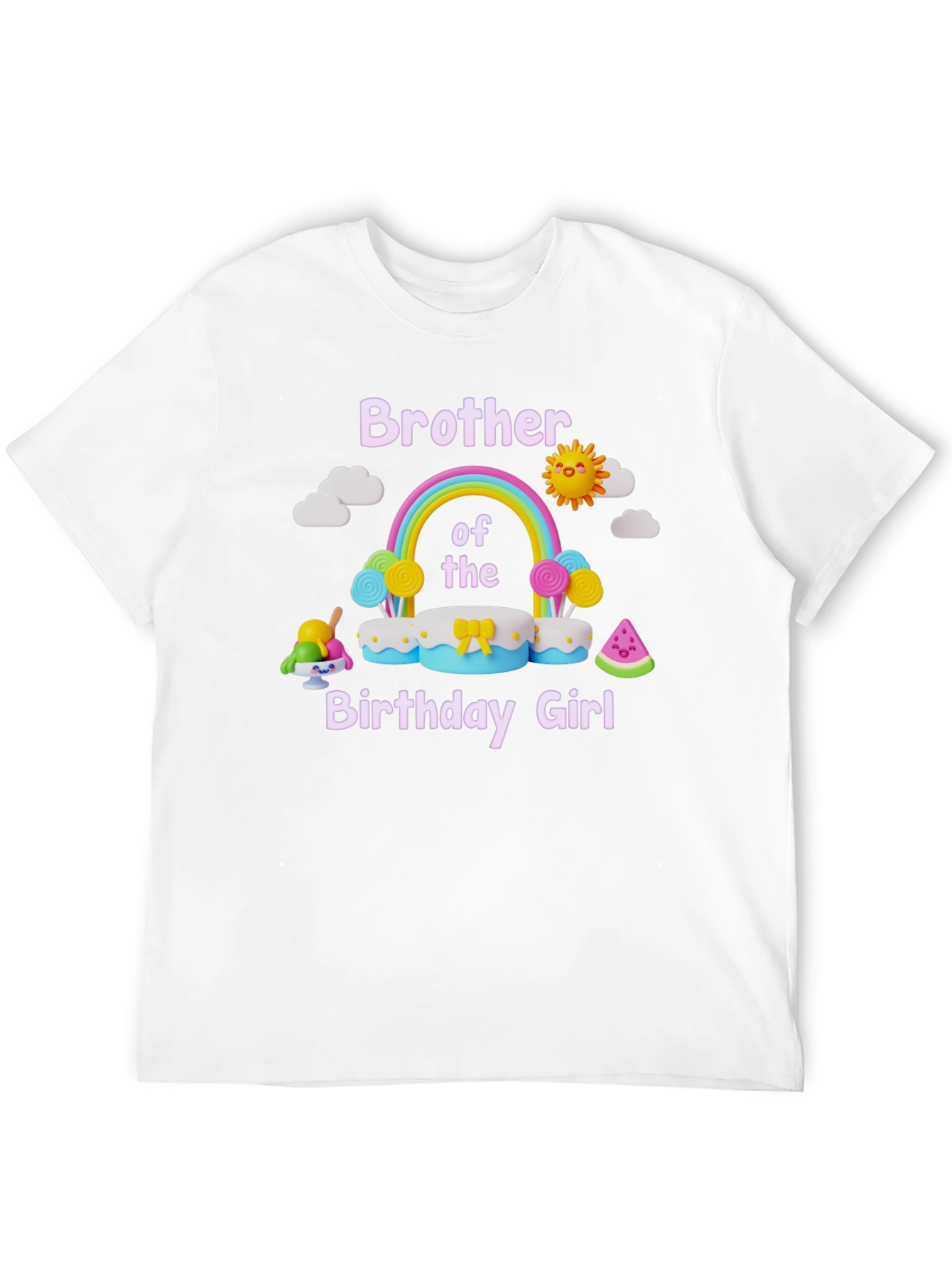 Black Brother of the Birthday Girl T-Shirt view 12