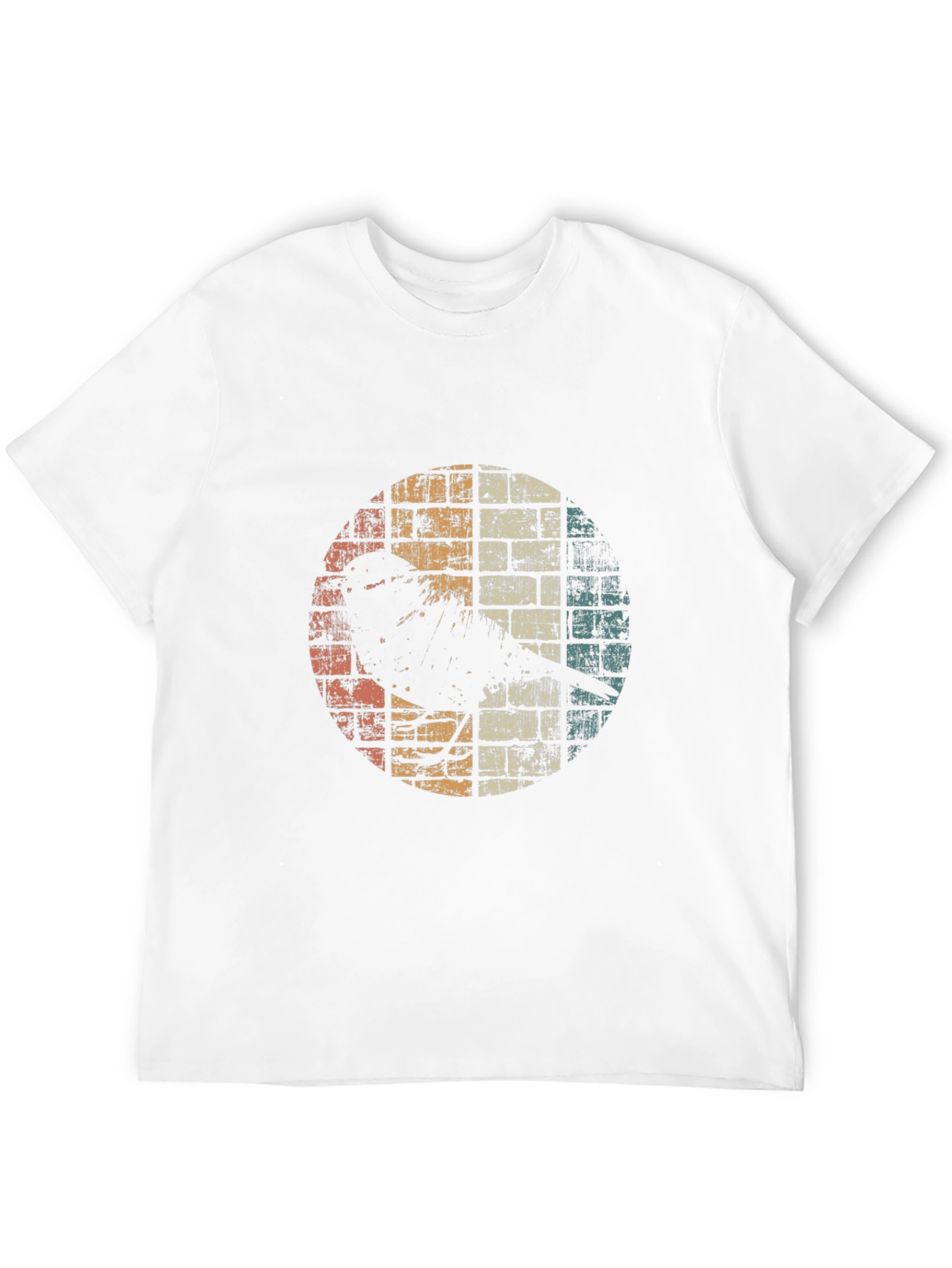 Black Retro Bird Graphic Tee - Distressed Design view 12