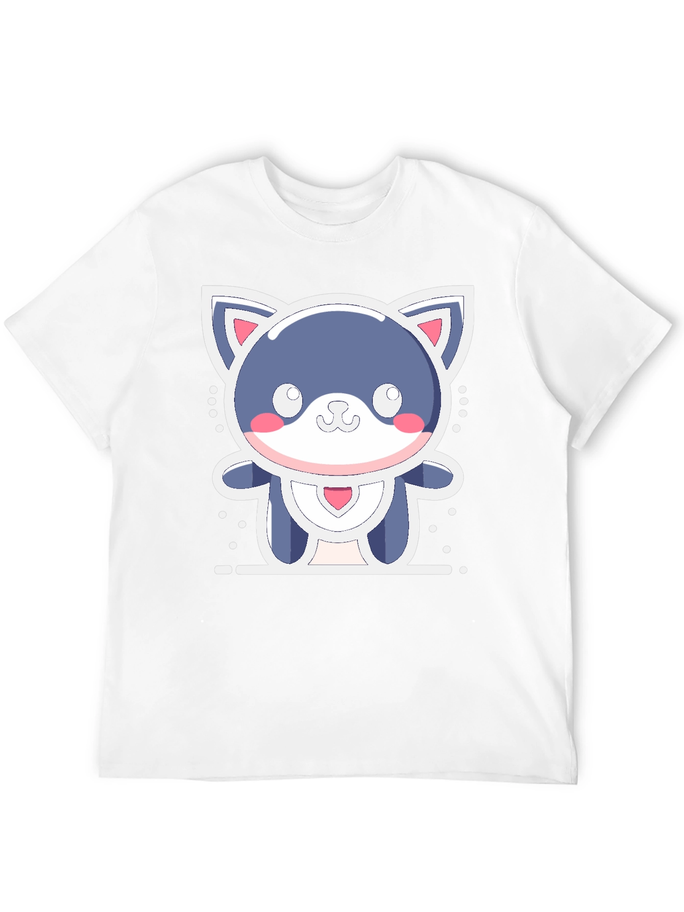Black Cute Kawaii Cat T-Shirt - Soft & Stylish view 12