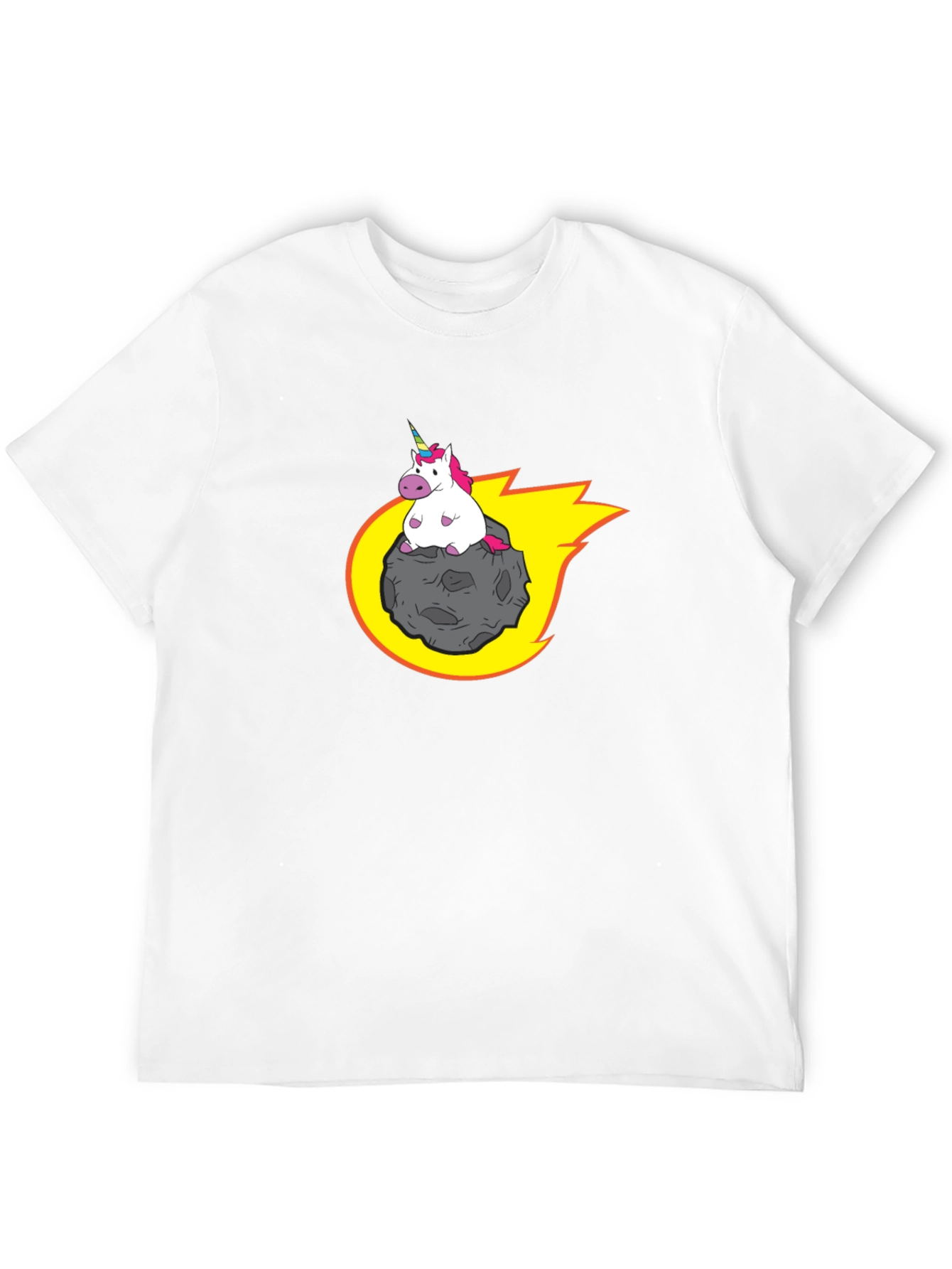 Black Unicorn Riding Meteor T-Shirt view 12