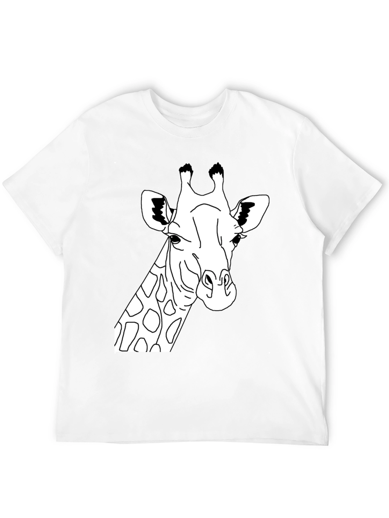 Black Giraffe Graphic Tee - Black Crew Neck T-Shirt view 12