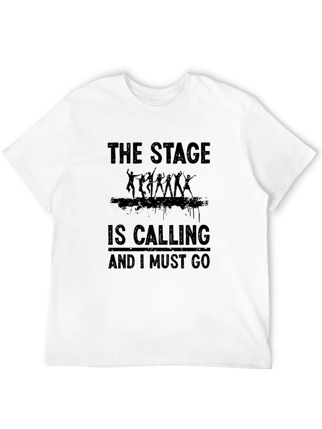 Black The Stage is Calling Men's Black Graphic Tee view 12