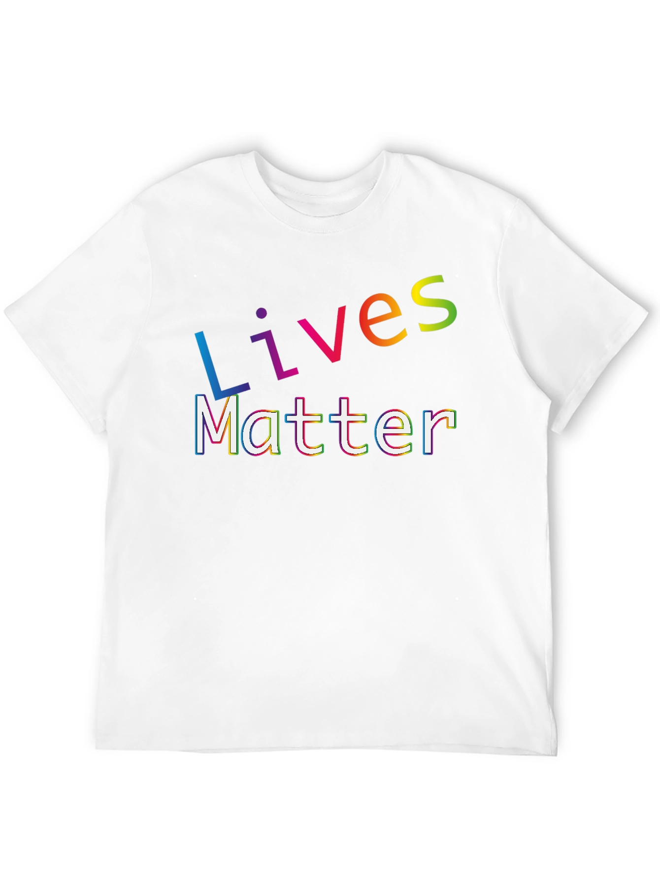 Black Rainbow Lives Matter Graphic T-Shirt view 12