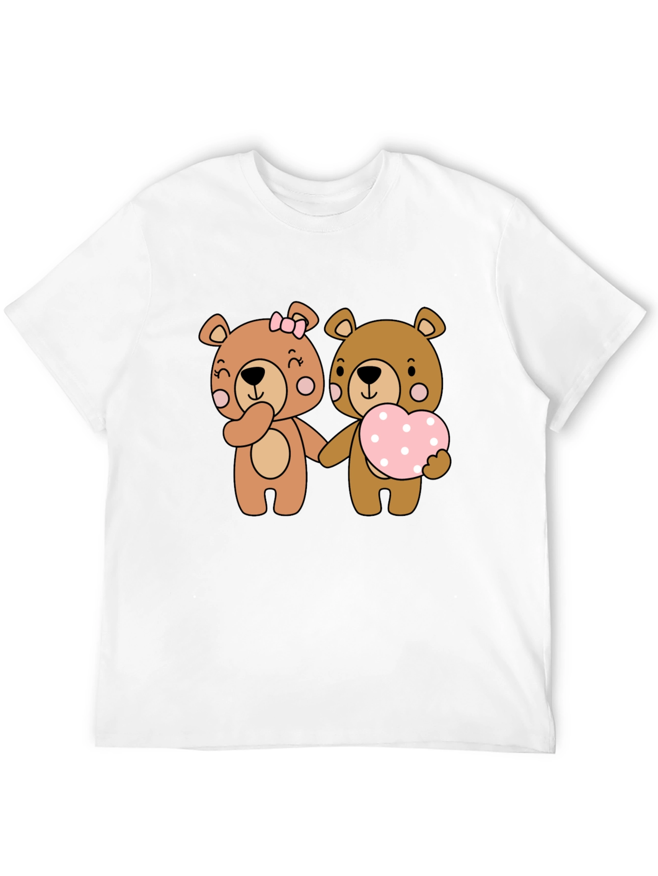 Black Bear Love Couple Black T-Shirt view 12