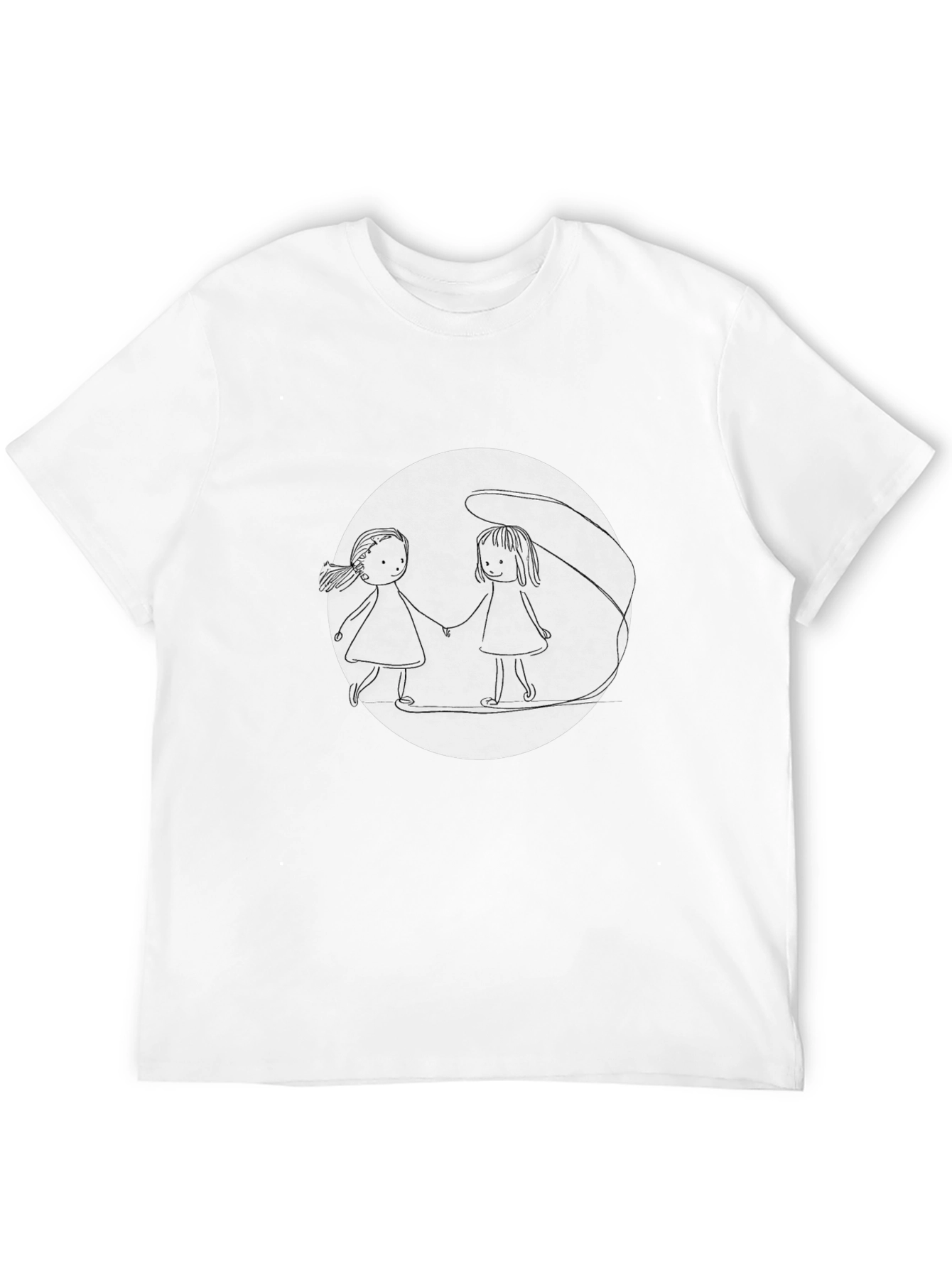 Black Girls Holding Hands T-Shirt - Black view 12