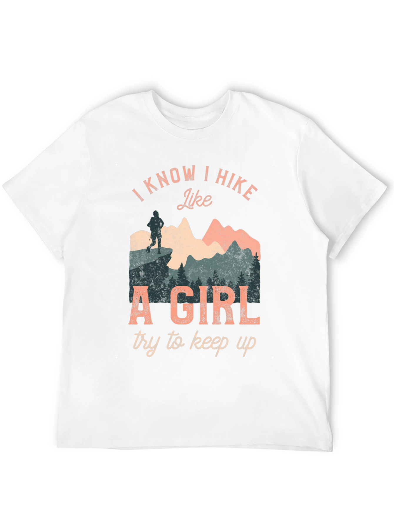 Black I Hike Like A Girl Graphic T-Shirt view 12