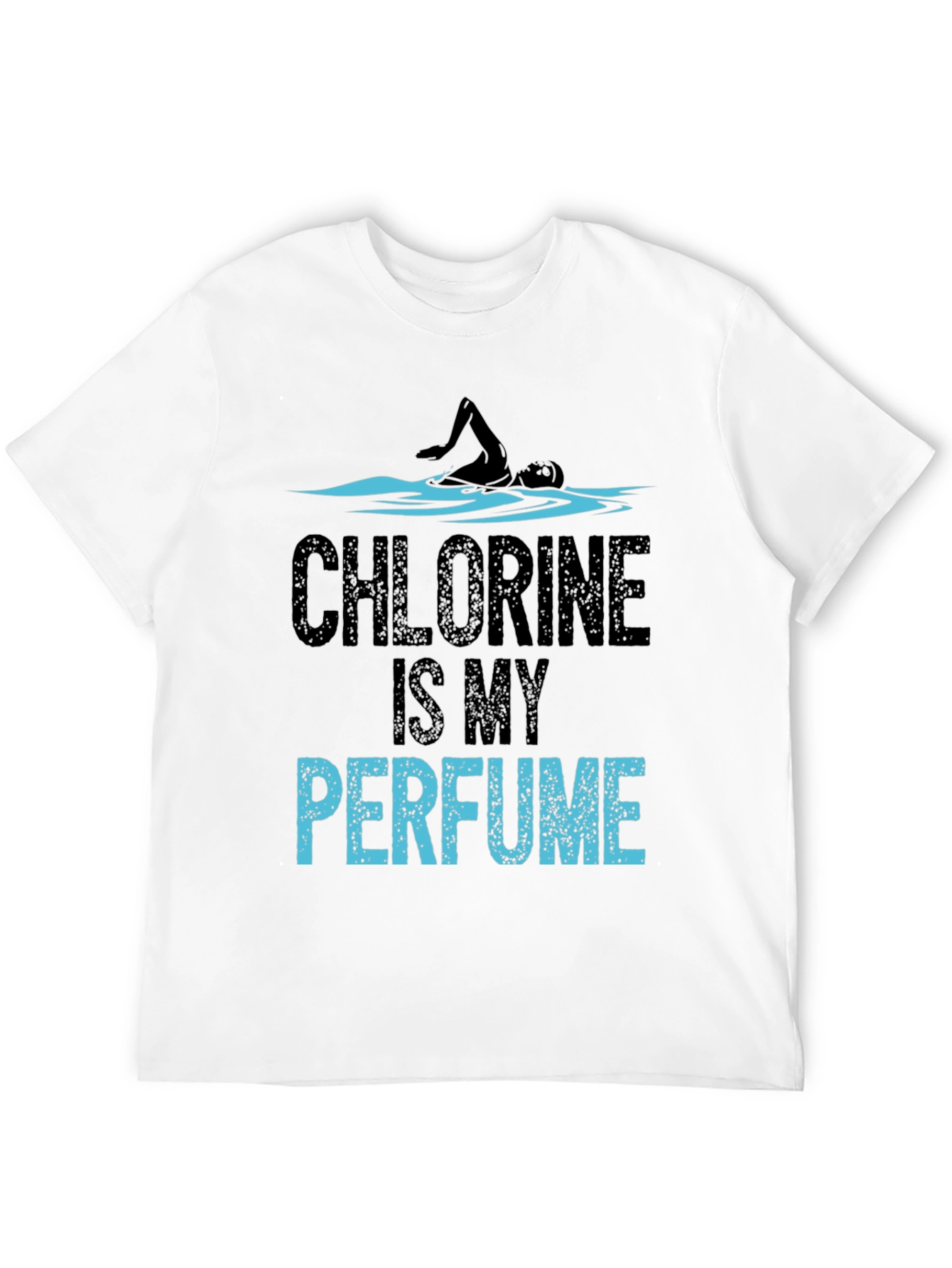 Black Chlorine Is My Perfume Funny Swimmer T-Shirt view 12
