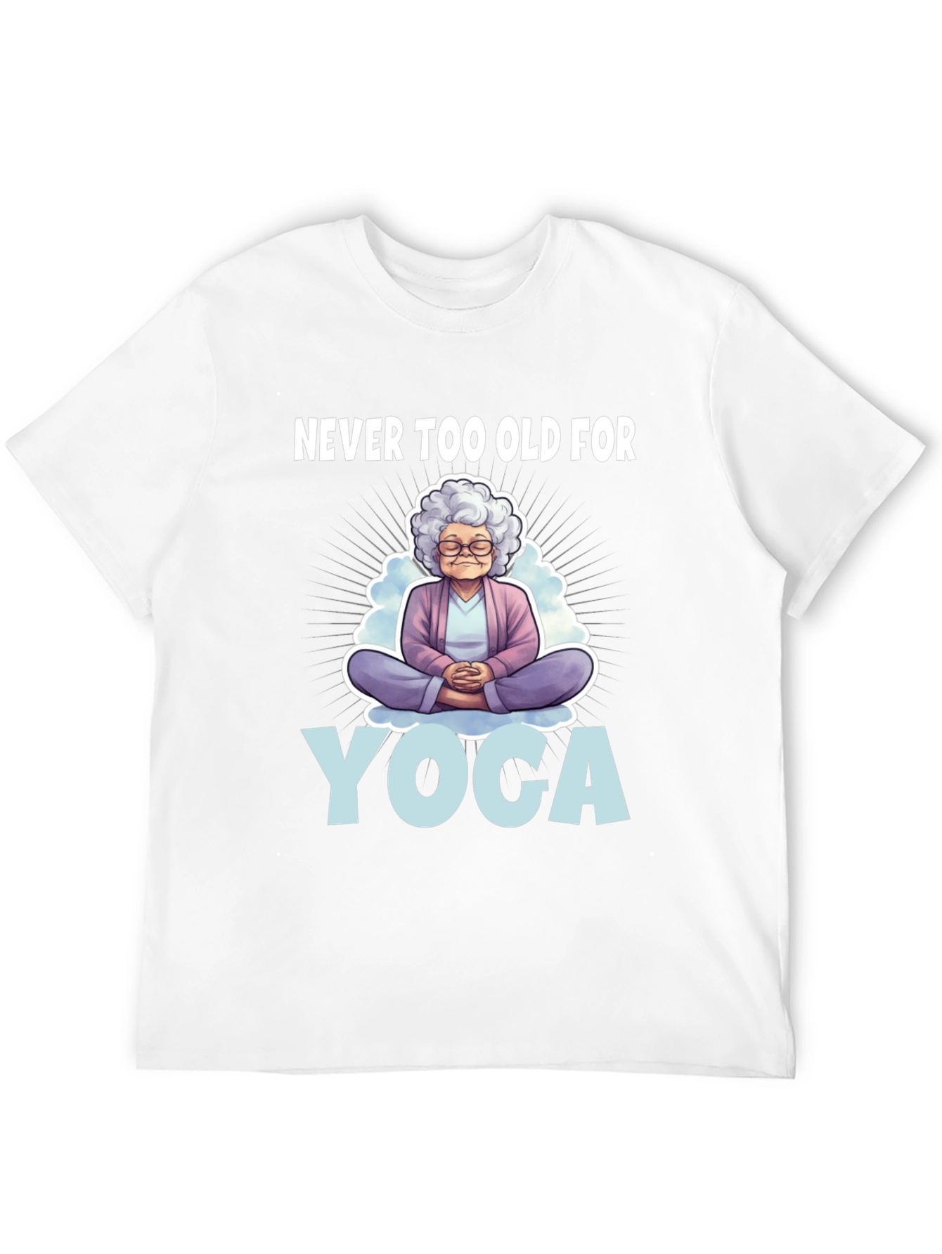 Black Never Too Old for Yoga T-Shirt view 12