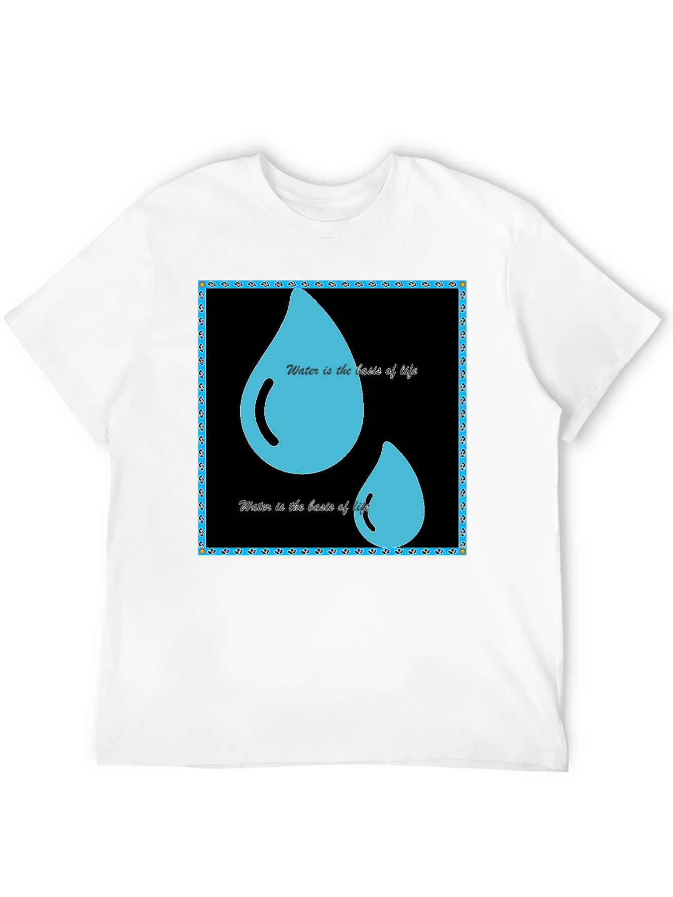 Black Water is Life T-Shirt - Black Graphic Tee view 12