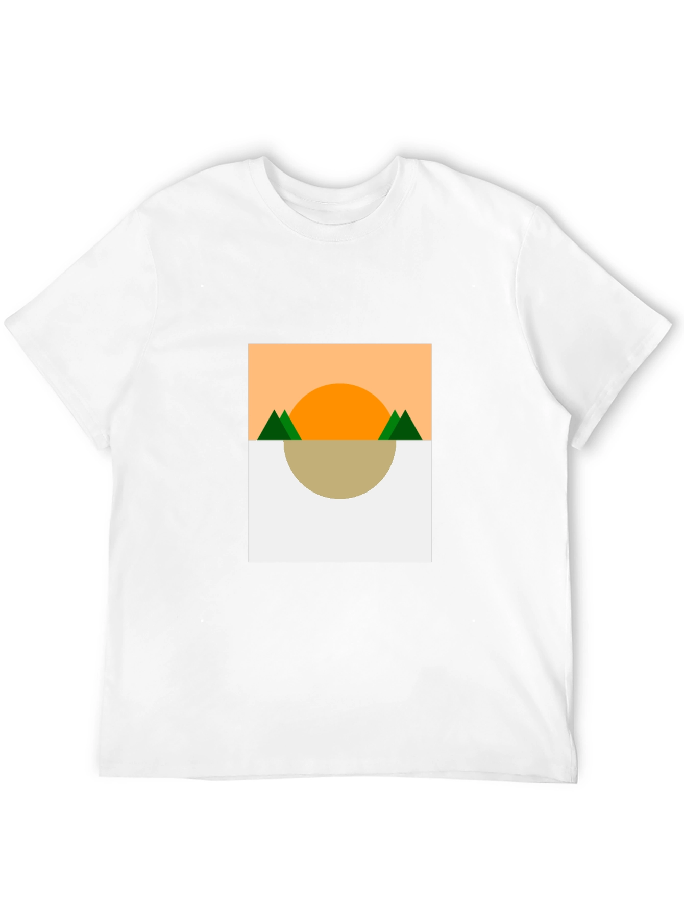 Black Geometric Landscape T-Shirt view 12