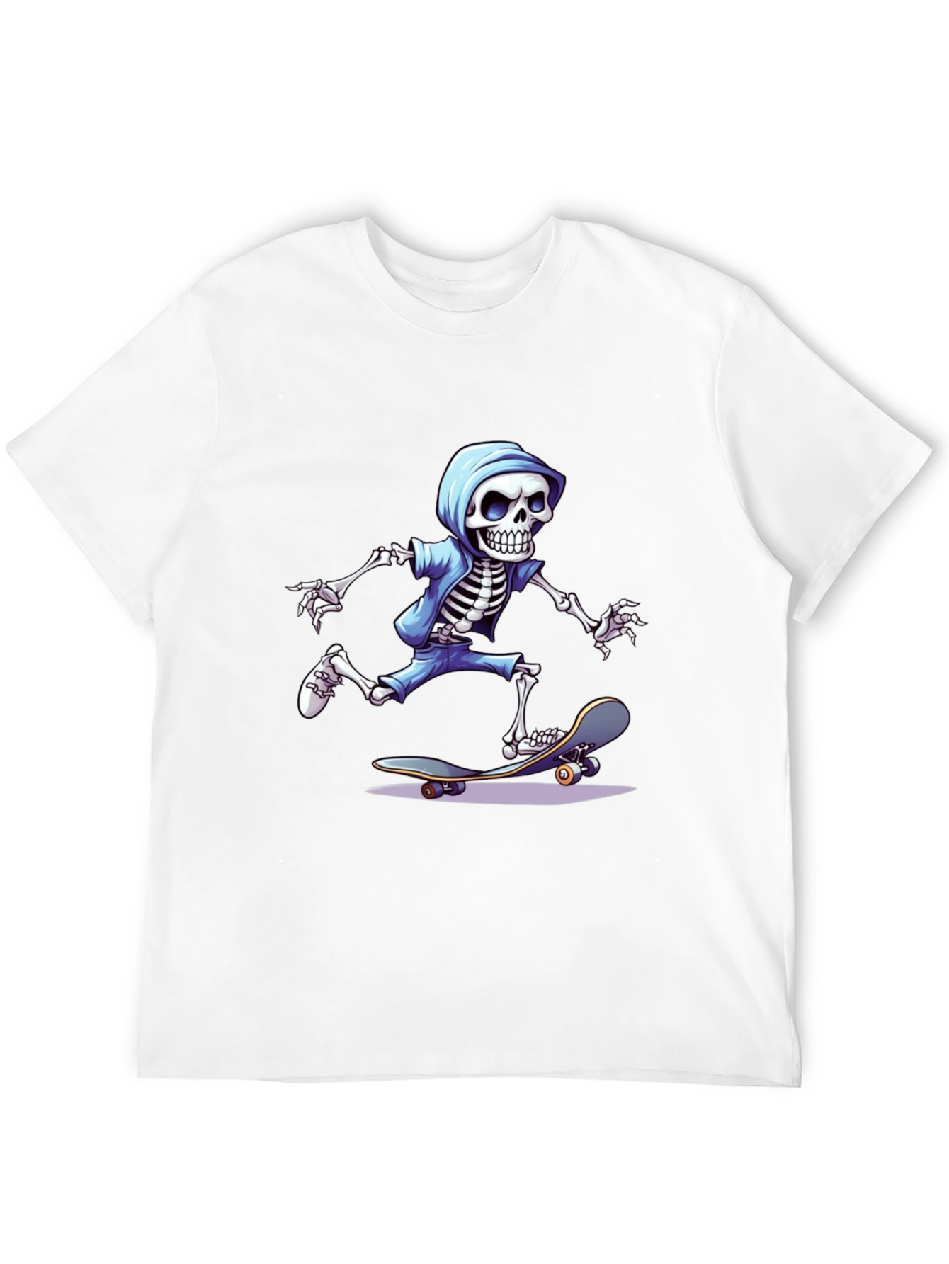 Black Skateboarding Skeleton Graphic Tee view 12