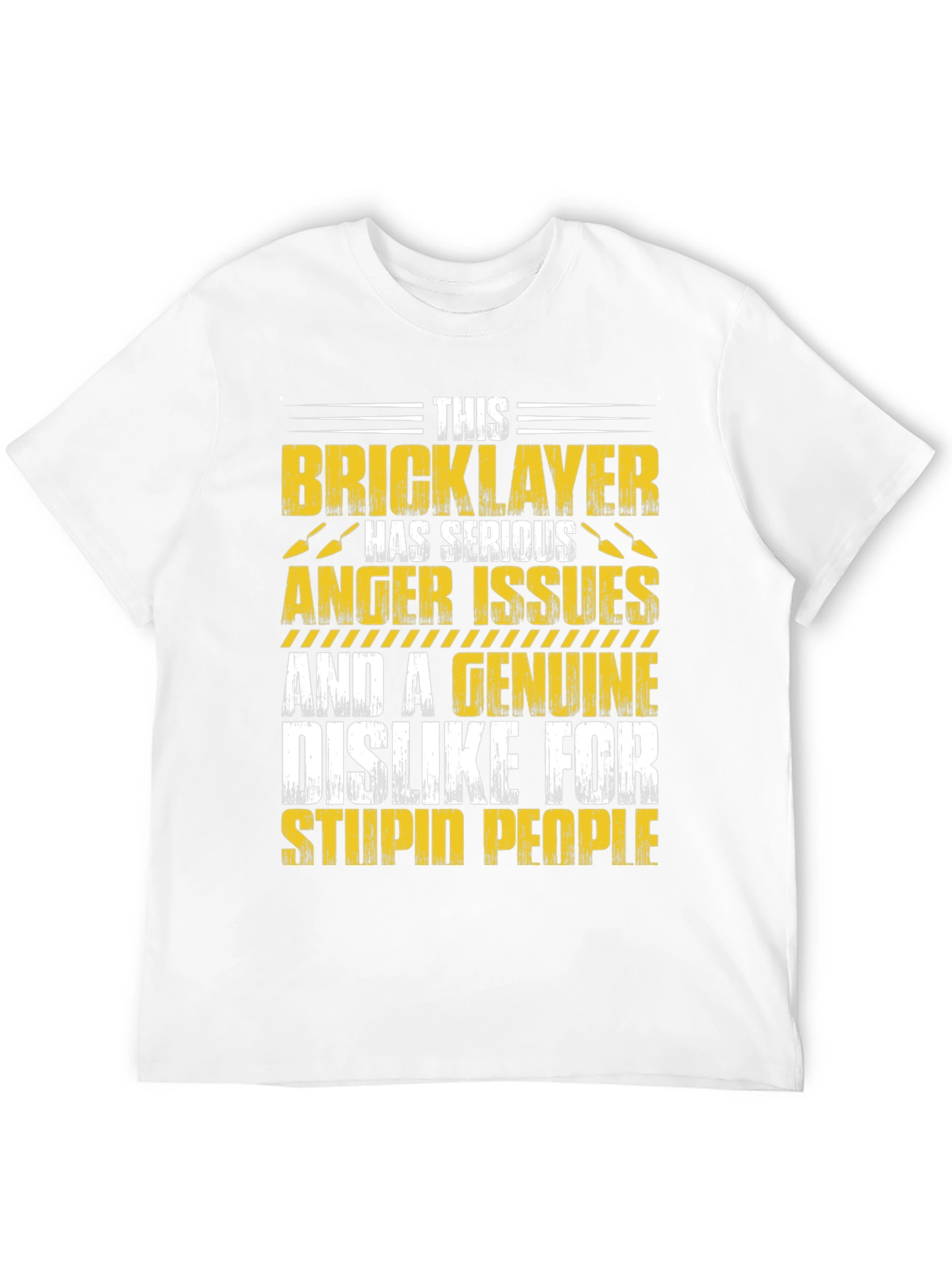 Black Bricklayer Graphic T-Shirt: Serious Anger Issues, Funny Tee view 12