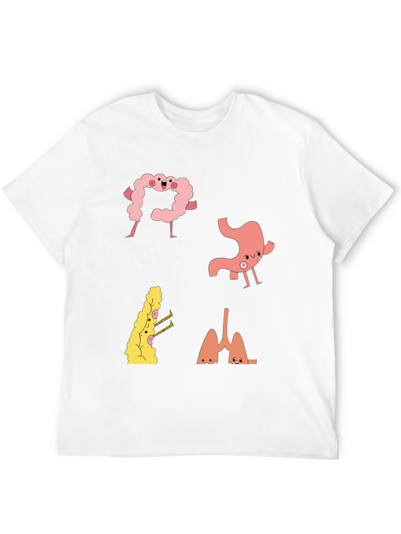 Black Anatomical Humor Tee - Funny Organ T-Shirt view 12