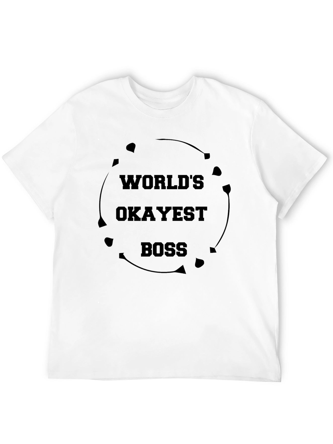 Black World's Okayest Boss Graphic Tee - Funny Boss Gift view 12