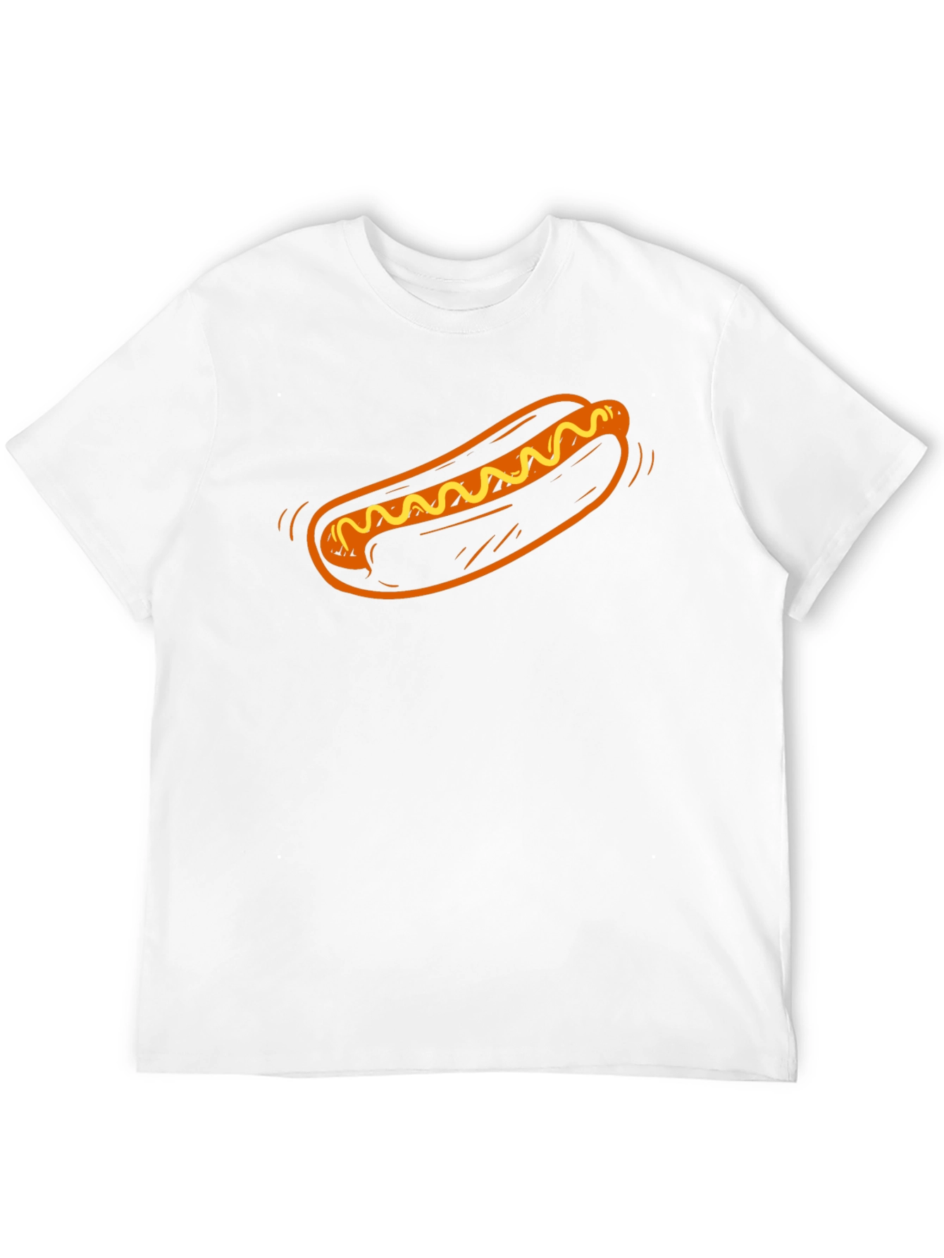 Black Hot Dog Graphic T-Shirt - Novelty Food Tee view 12