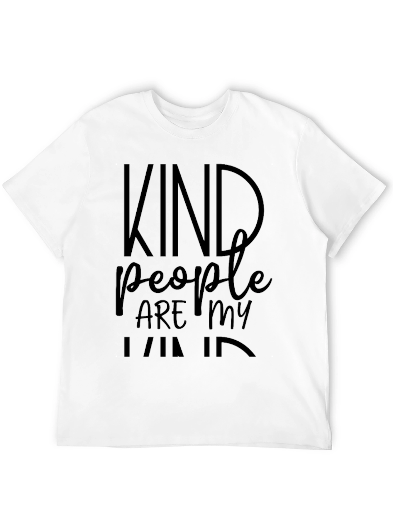 Black Kind People Tee - Soft Cotton Blend, Inspirational Design view 12