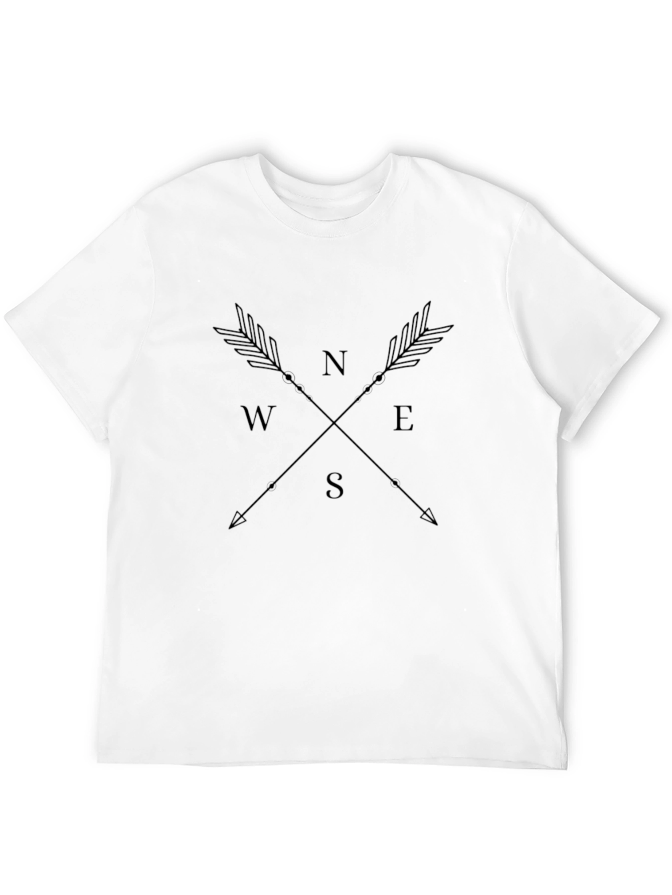 Black Compass Arrow T-Shirt - Stylish Direction Tee view 12