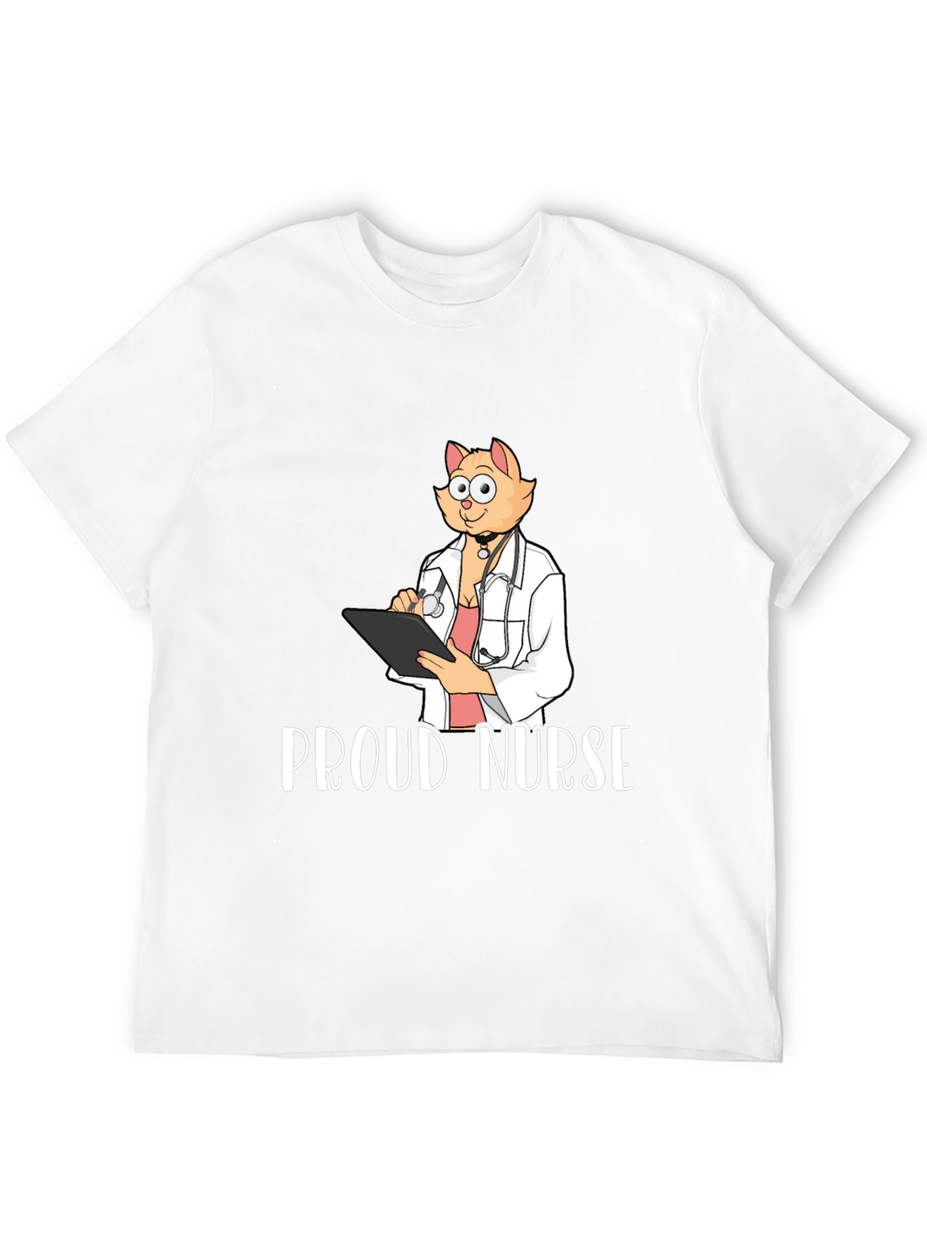 Black Proud Nurse Cat T-Shirt - Novelty Tee view 12
