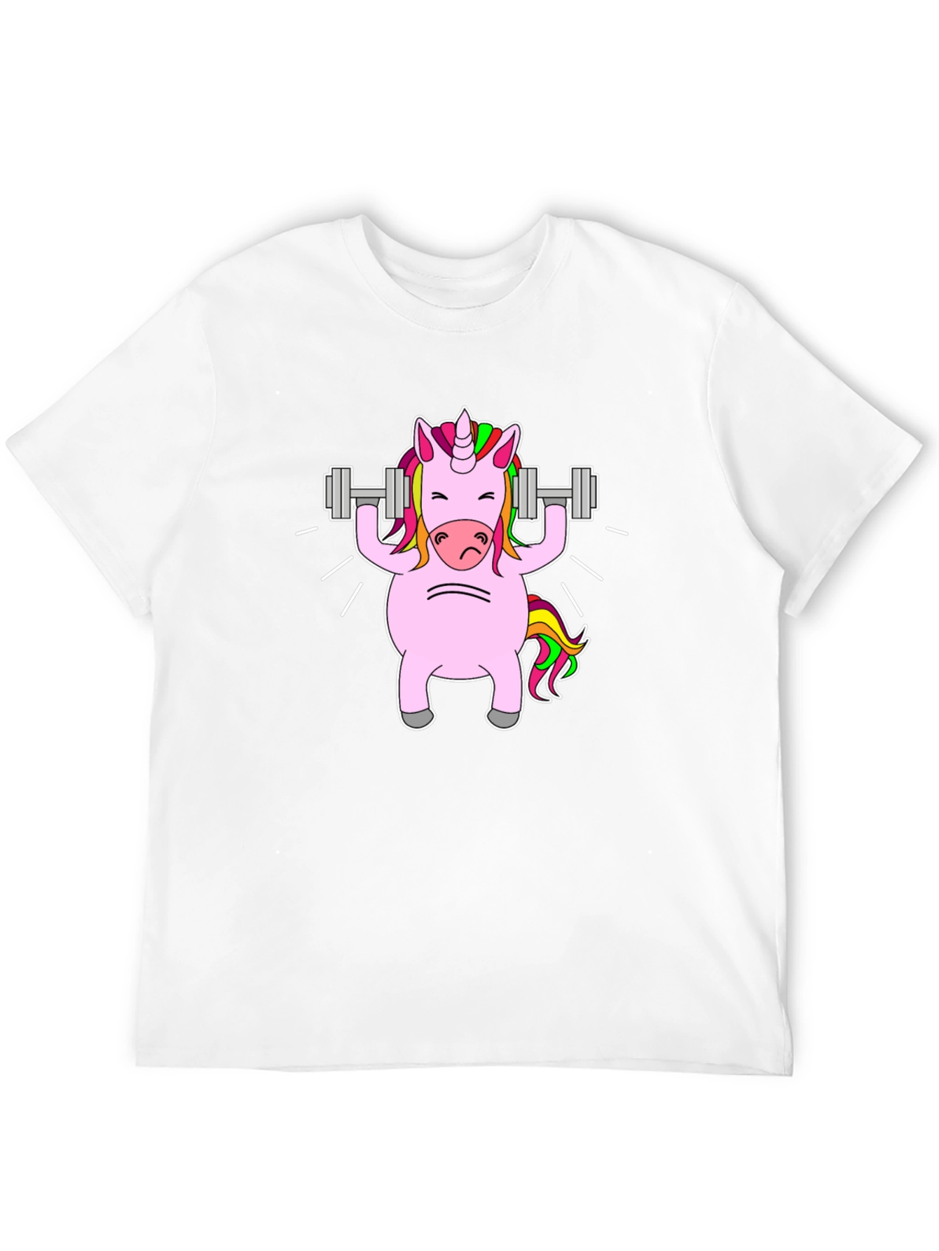 Black Unicorn Lifting Weights Graphic Tee - Black view 12
