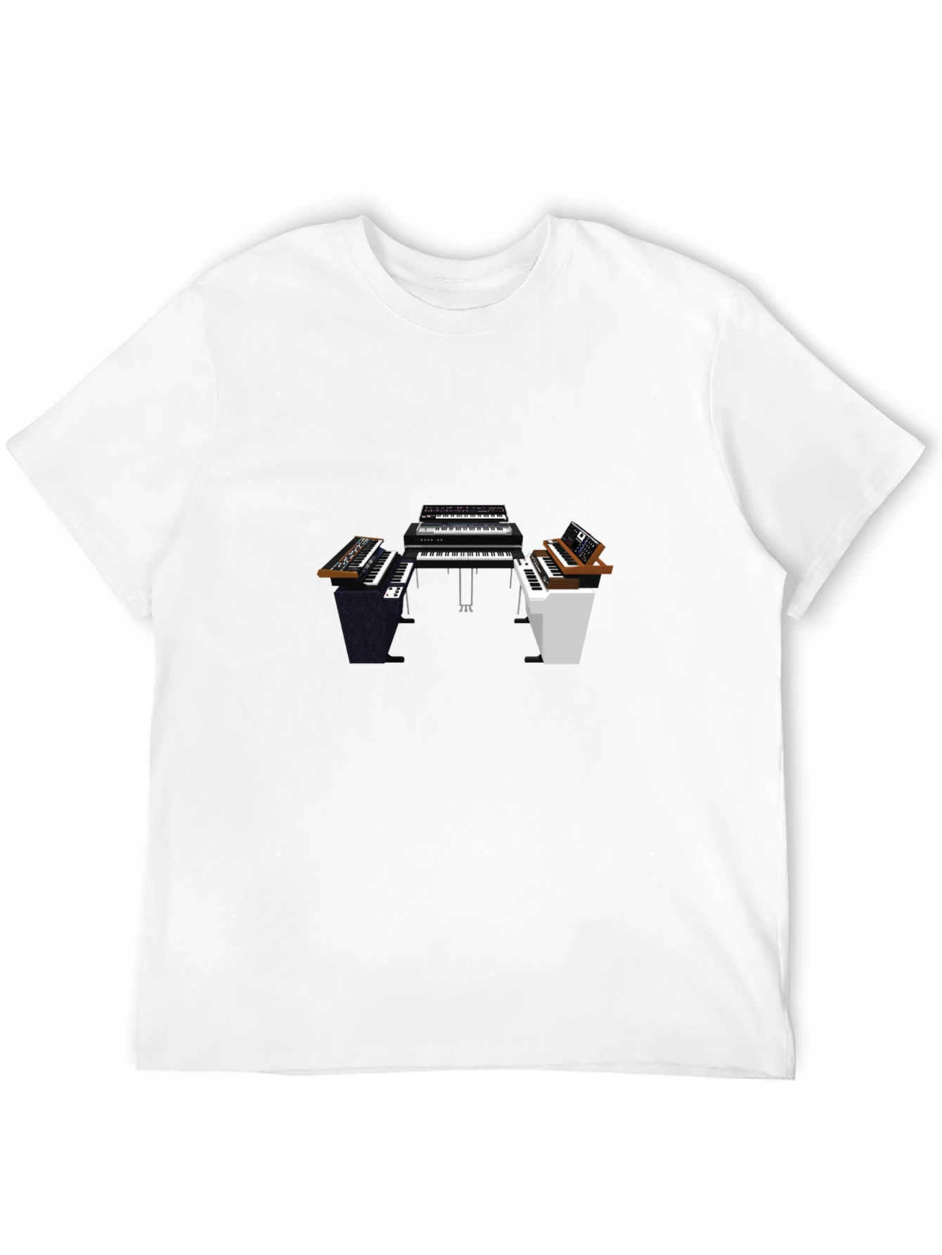 Black Synthesizer Keyboard T-Shirt - Musician Apparel view 12