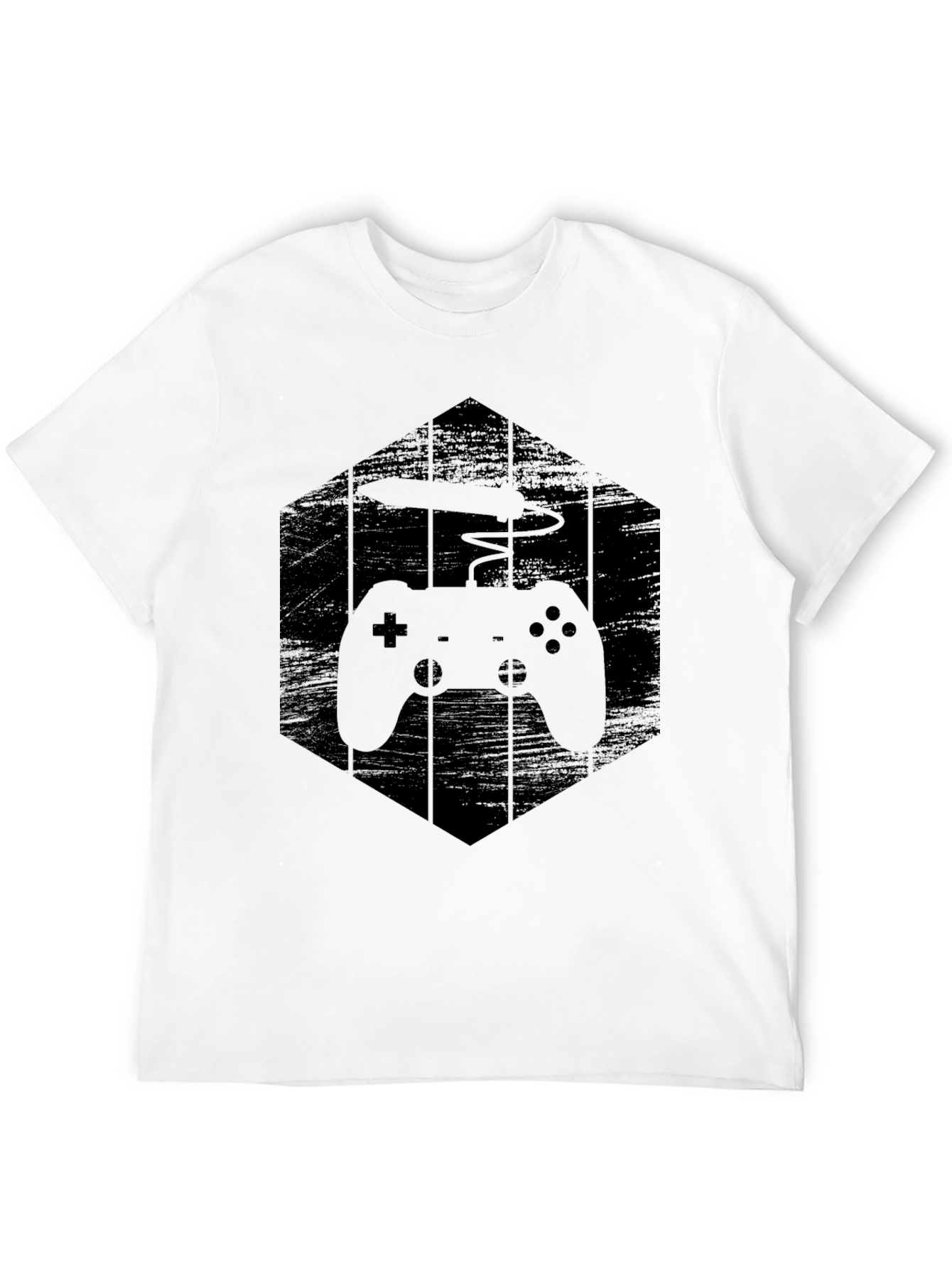 Black Gamer Hex T-Shirt - Black Gaming Controller Tee view 12
