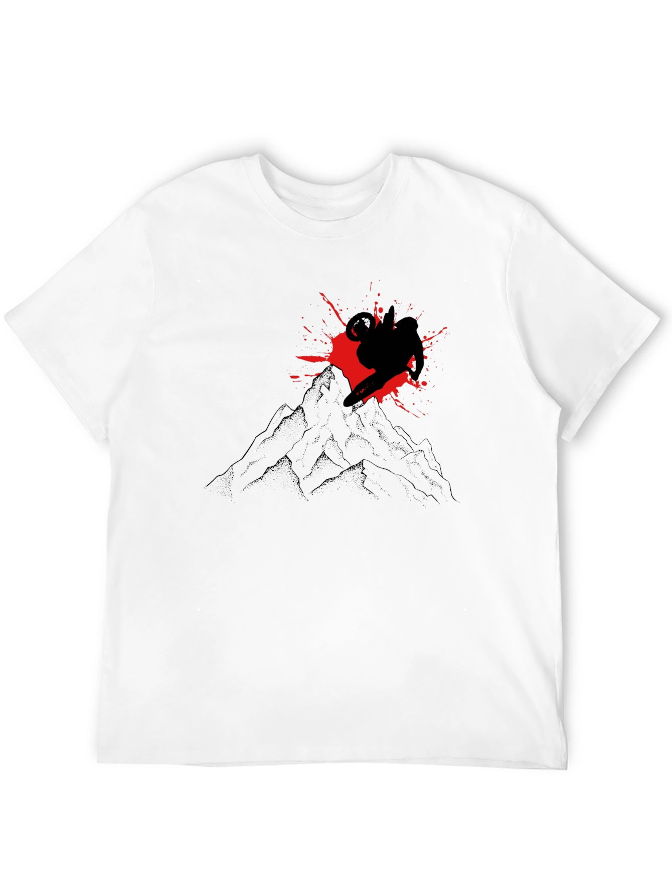 Black Mountain Biker Graphic Tee - Black view 12