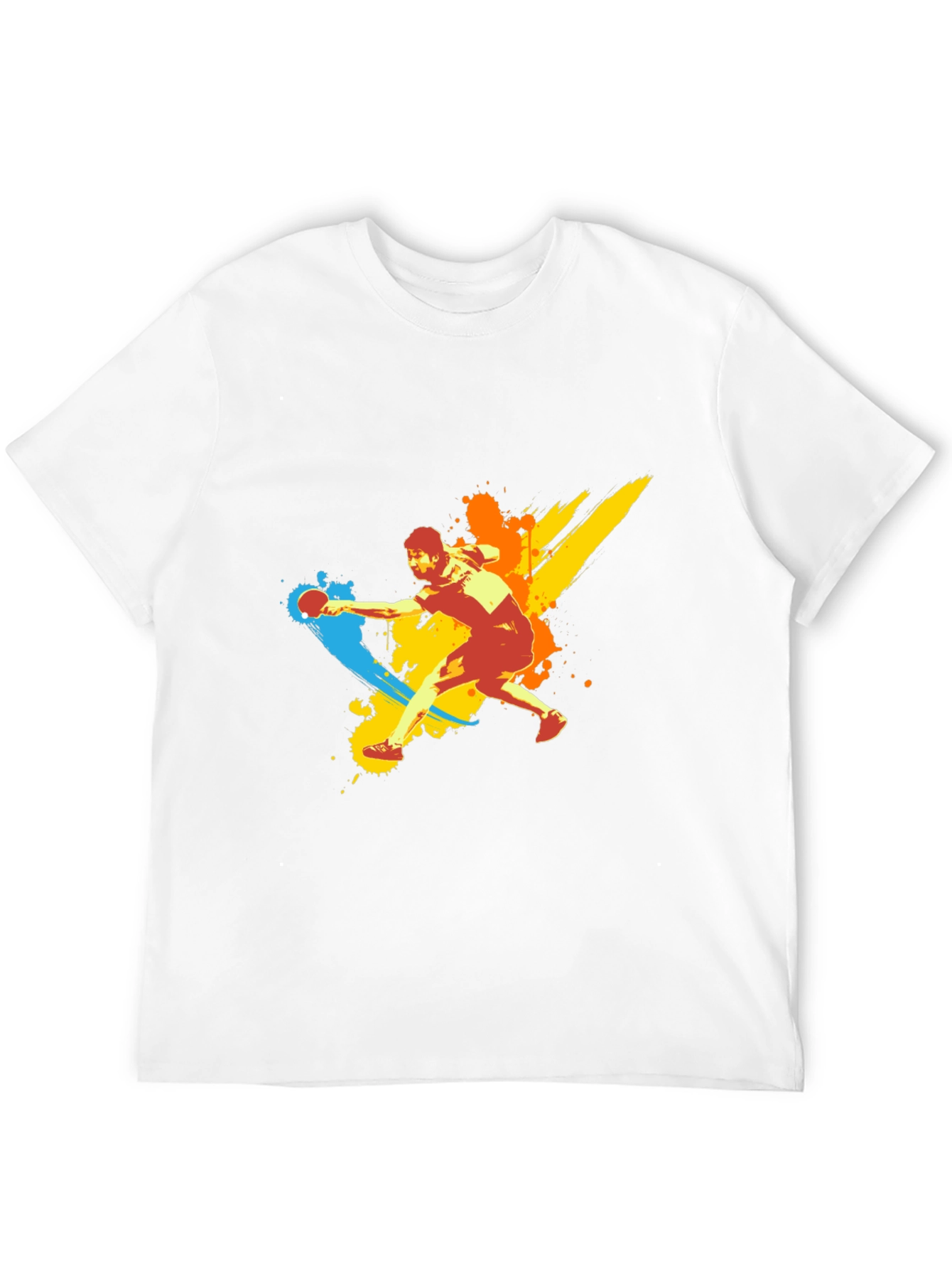 Black Table Tennis Player Graphic T-Shirt view 12