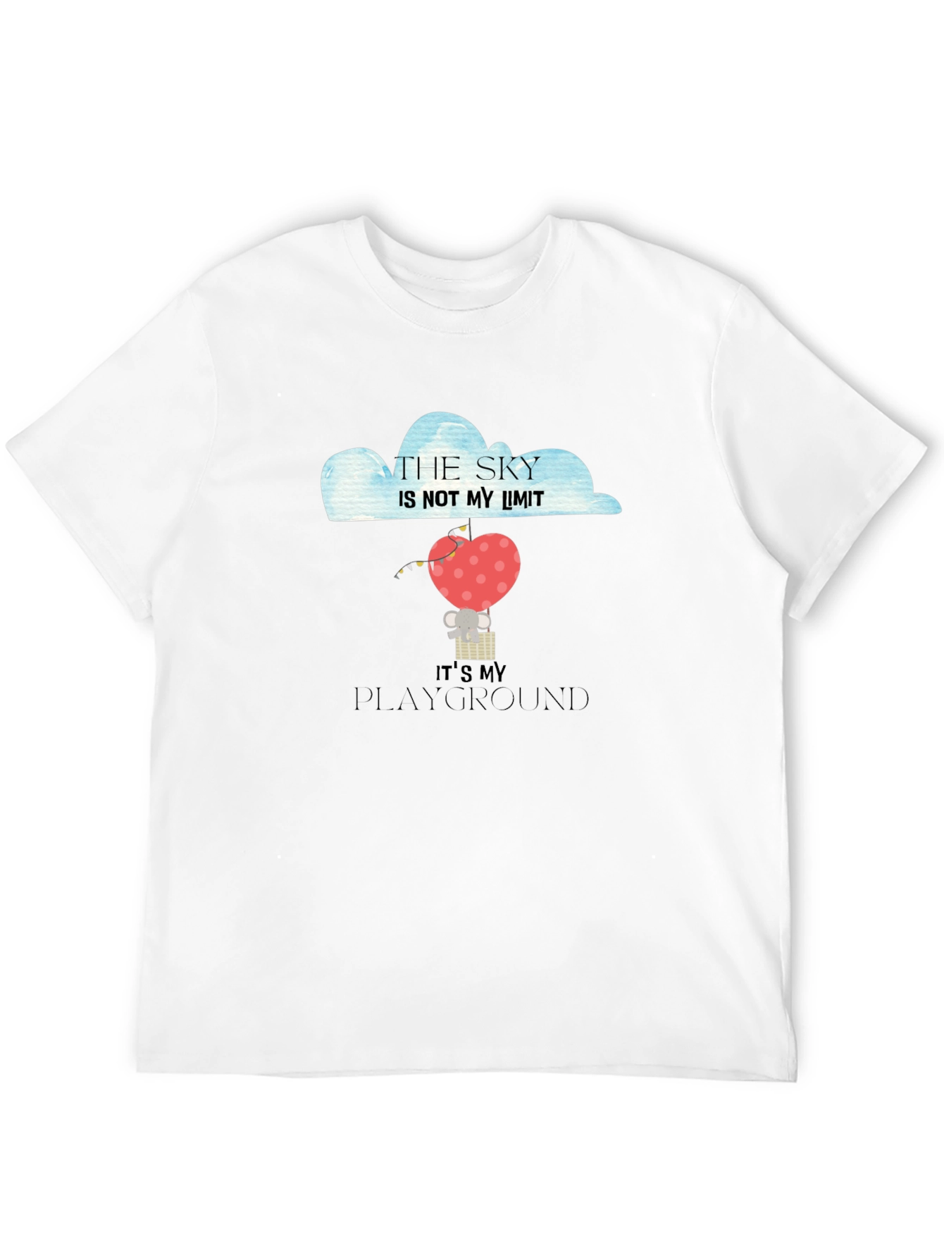 Black Sky's the Limit Heart Balloon Graphic Tee view 12
