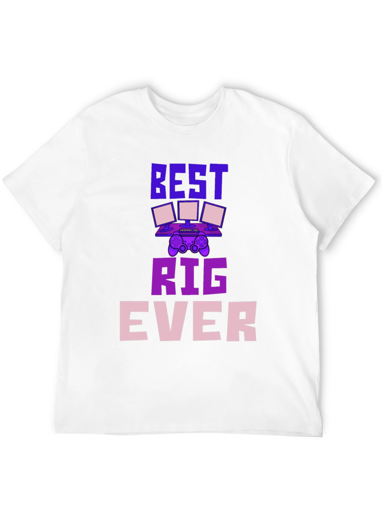 Black Best Rig Ever Gaming T-Shirt view 12