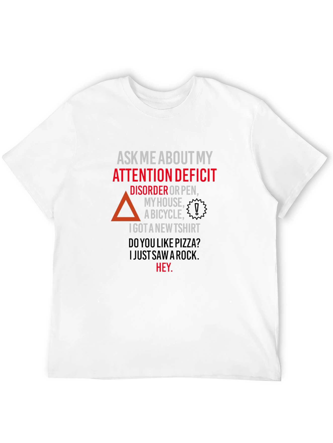 Black Attention Deficit Disorder T-Shirt Funny view 12