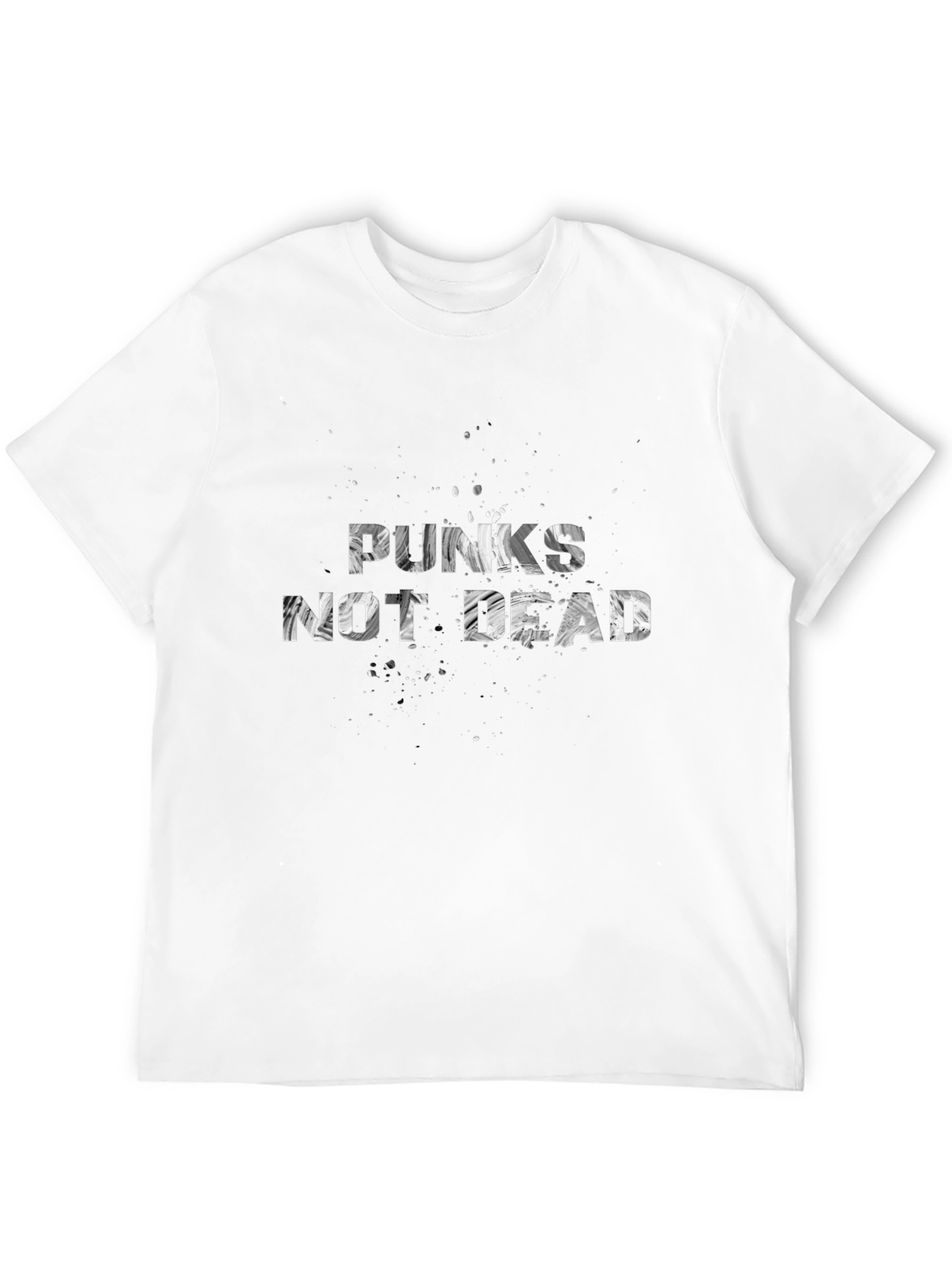 Black Punks Not Dead Graphic Tee - Black Cotton view 12