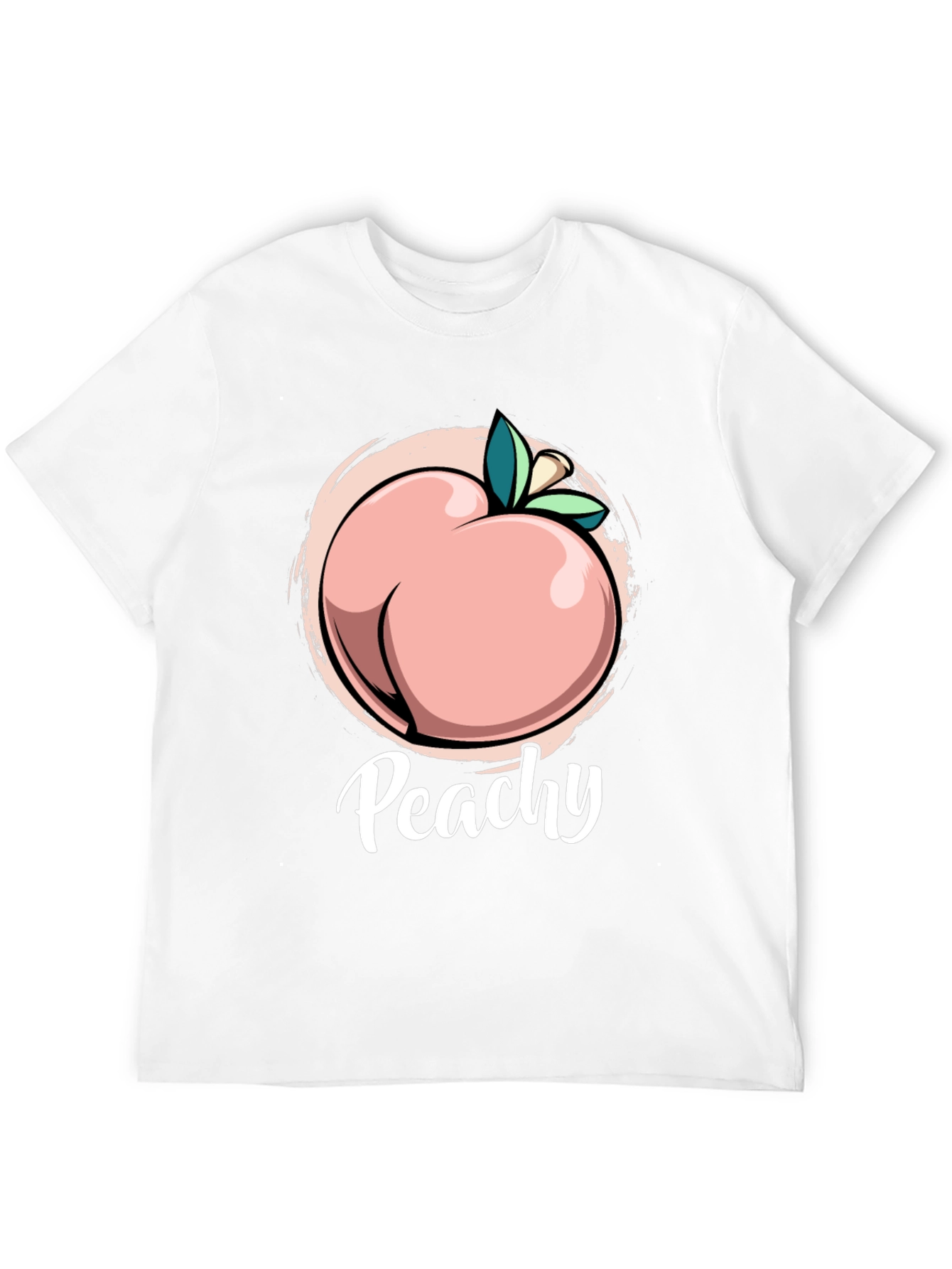 Black Peachy T-Shirt - Funny Fruit Pun Tee view 12