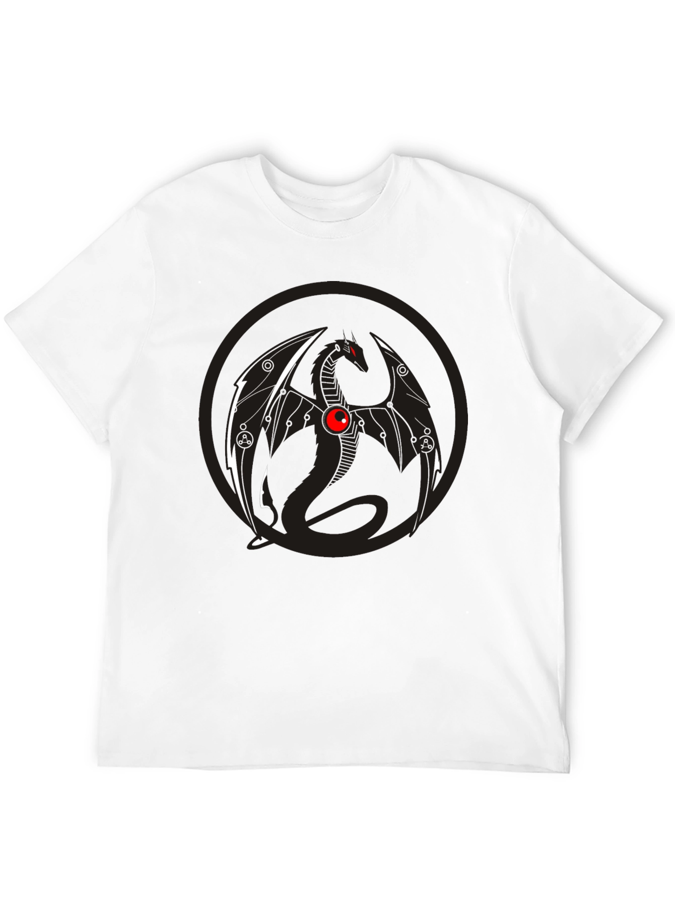 Black Dragon Graphic Tee - Black Crew Neck T-Shirt view 12
